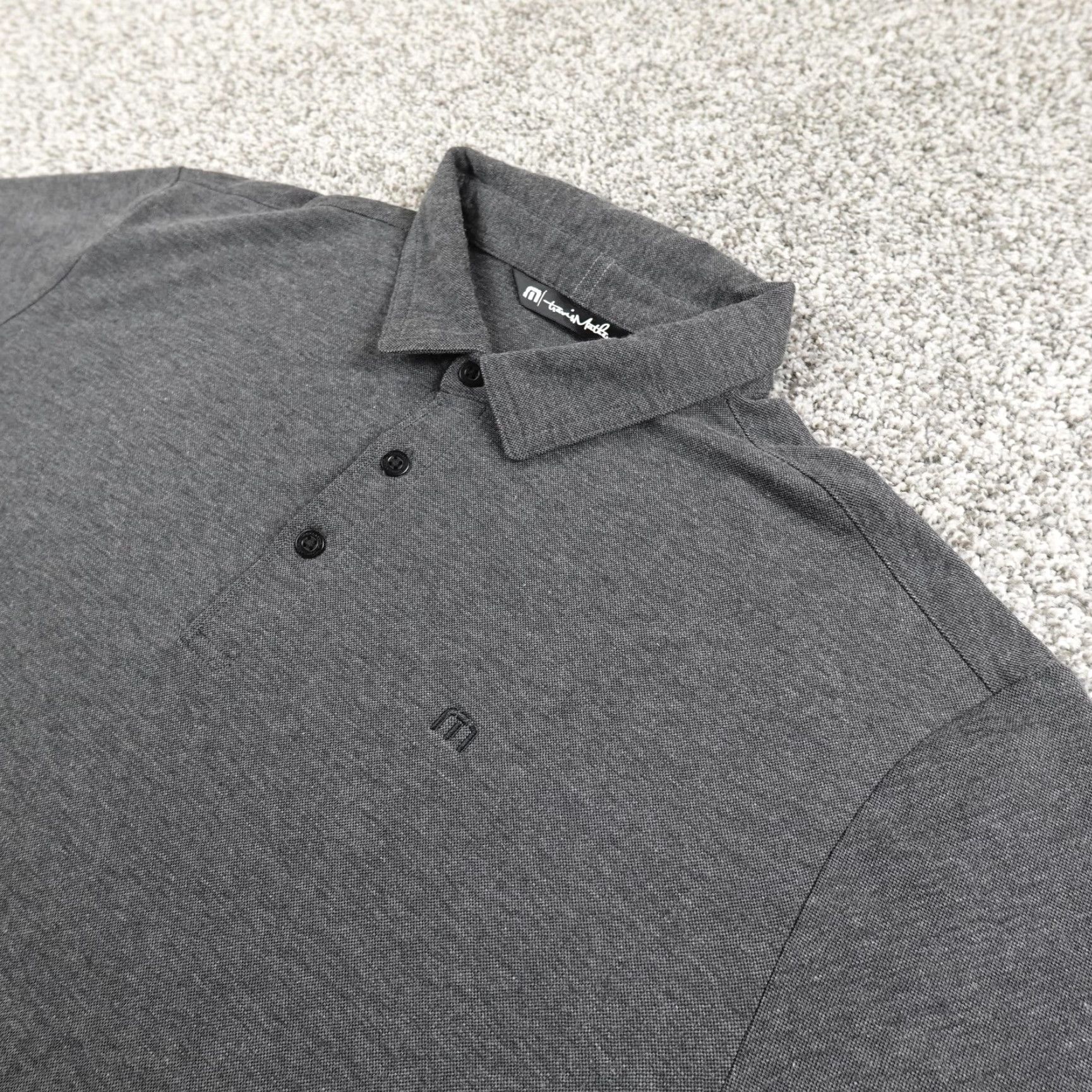 TravisMathew Travis Mathew Polo Shirt Mens L Gray Pima Greenbrier Golf Performance Preppy Size US L / EU 52-54 / 3 - 2 Thumbnail
