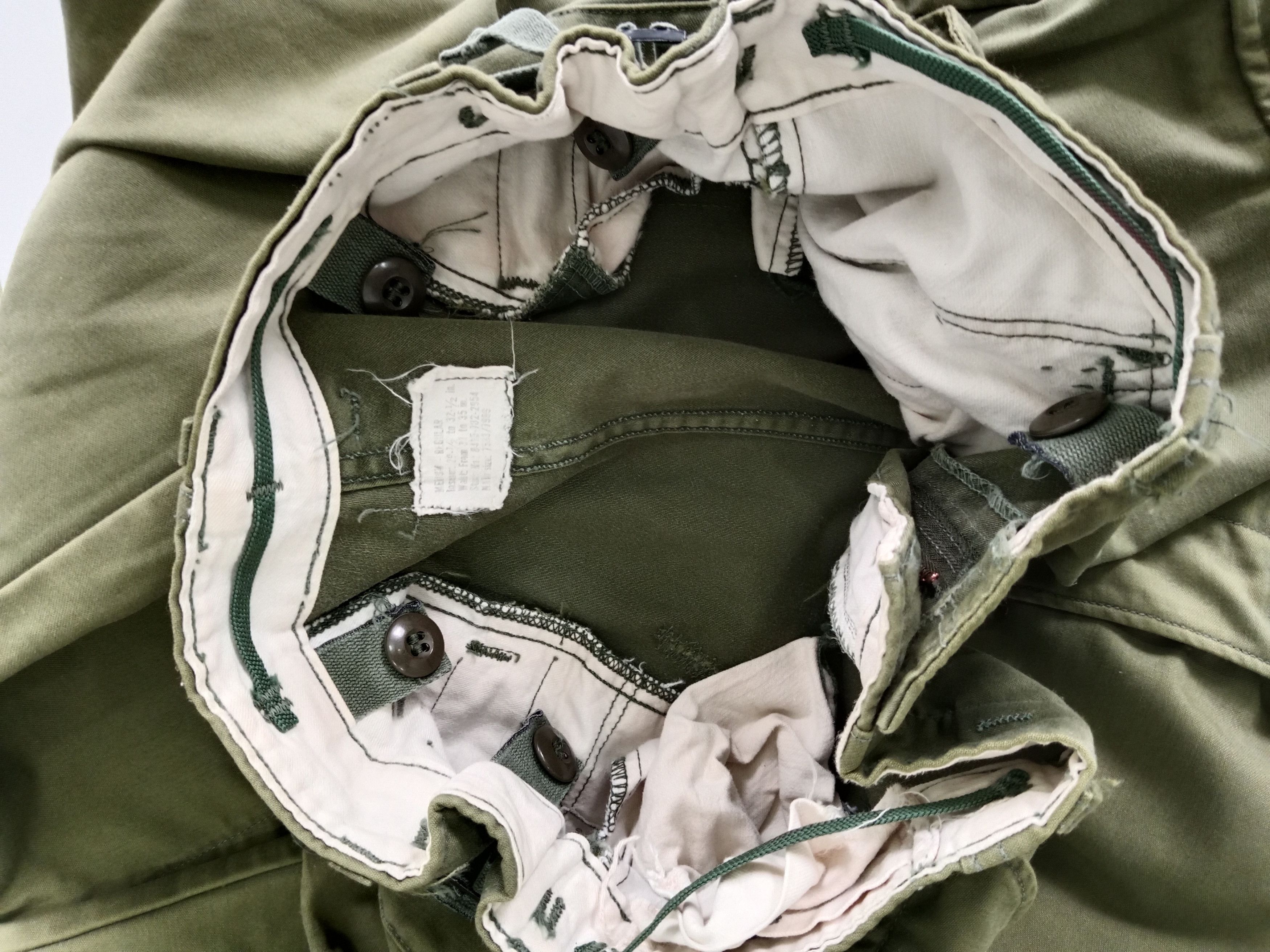 Other Vintage Military Cargo Pants Olive Green Rare Size US 35 - 13 Thumbnail