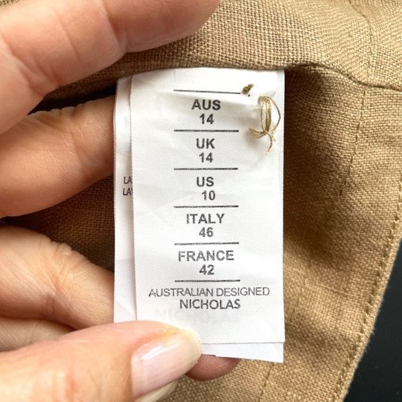 NICHOLAS Nicholas Taupe Linen Crop Top - 10 Size L / US 10 / IT 46 - 7 Thumbnail