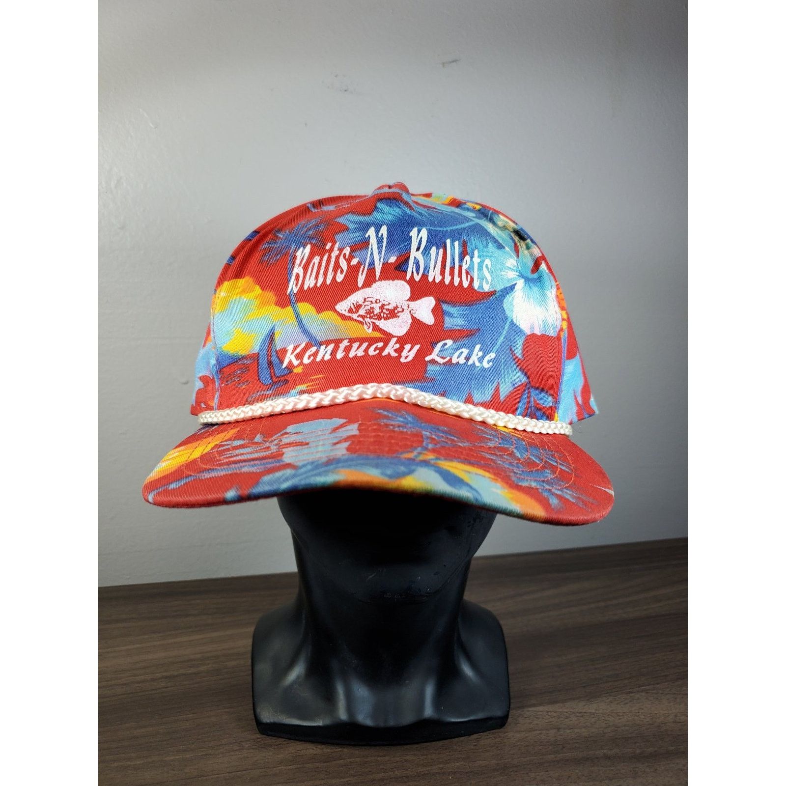 Vintage Baits N Bullets Kentucky Lake Hat Floral Fish Snapback Cap Size ONE SIZE - 3 Thumbnail