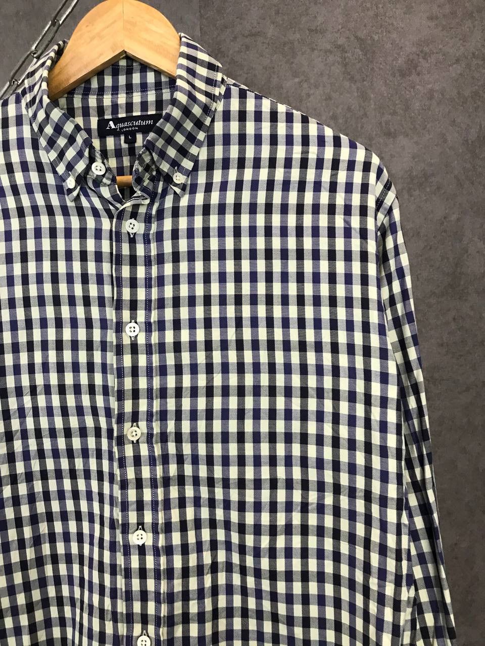 Aquascutum × Vintage Aquascutum casual designer vintage shirt Size US L / EU 52-54 / 3 - 2 Thumbnail