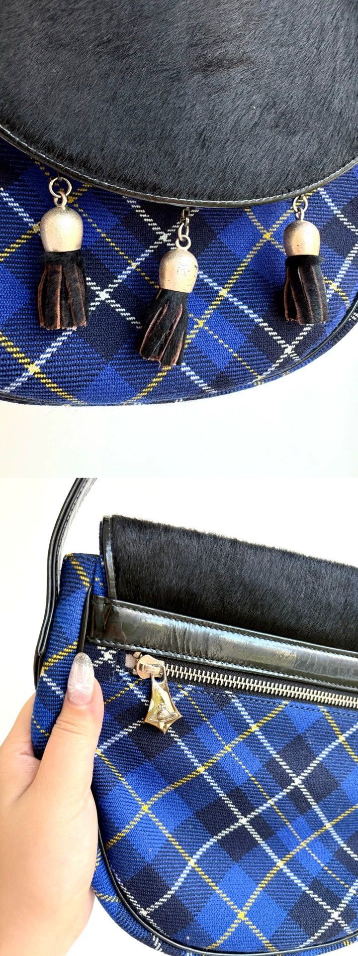 Vivienne Westwood Vivienne Westwood size os Blue checkered horsehair tassel s Size ONE SIZE - 8 Thumbnail