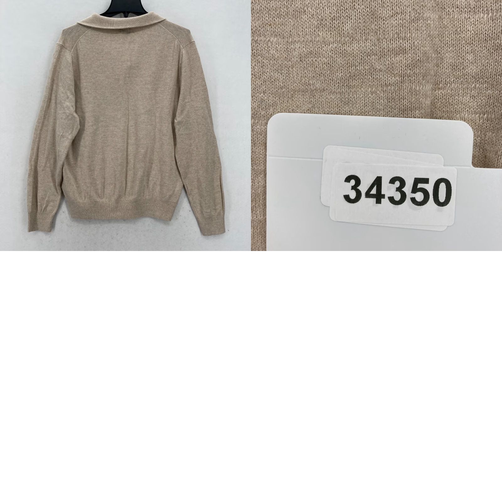 J.Crew J.CREW Raglan Half-Zip Sweater Mens Large Beige Mock Neck Long Sleeve Preppy NWT Size US L / EU 52-54 / 3 - 9 Thumbnail