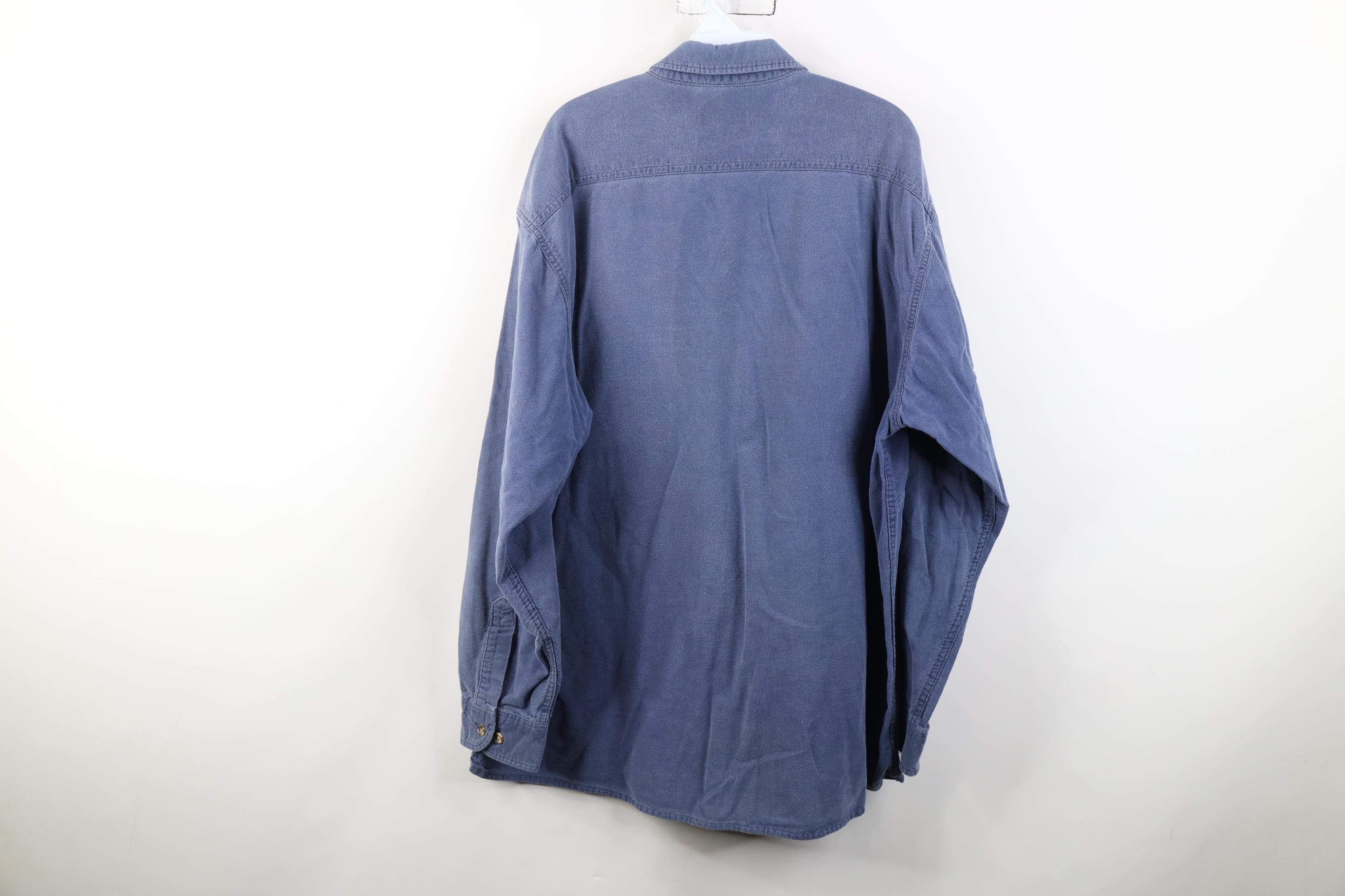 FiveBrother Vintage 90s Five Brother Heavy Chamois Cloth Button Shirt Size US XXL / EU 58 / 5 - 13 Thumbnail
