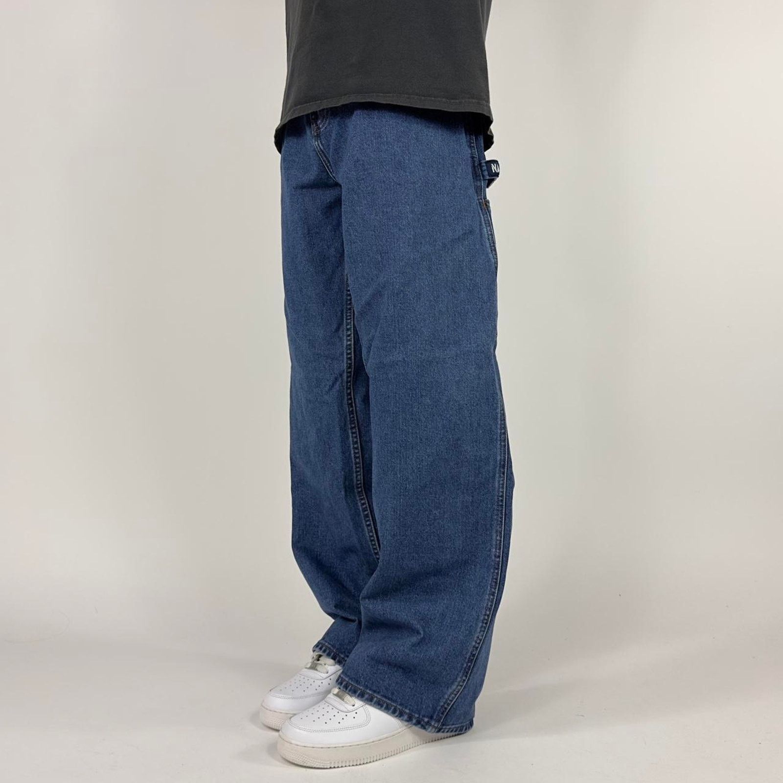 Japanese Brand × Nautica × StraightFaded Nautica Baggy Wide-Leg Y2k Streetwear Carpenter Denim Pants Size US 36 / EU 52 - 2 Thumbnail