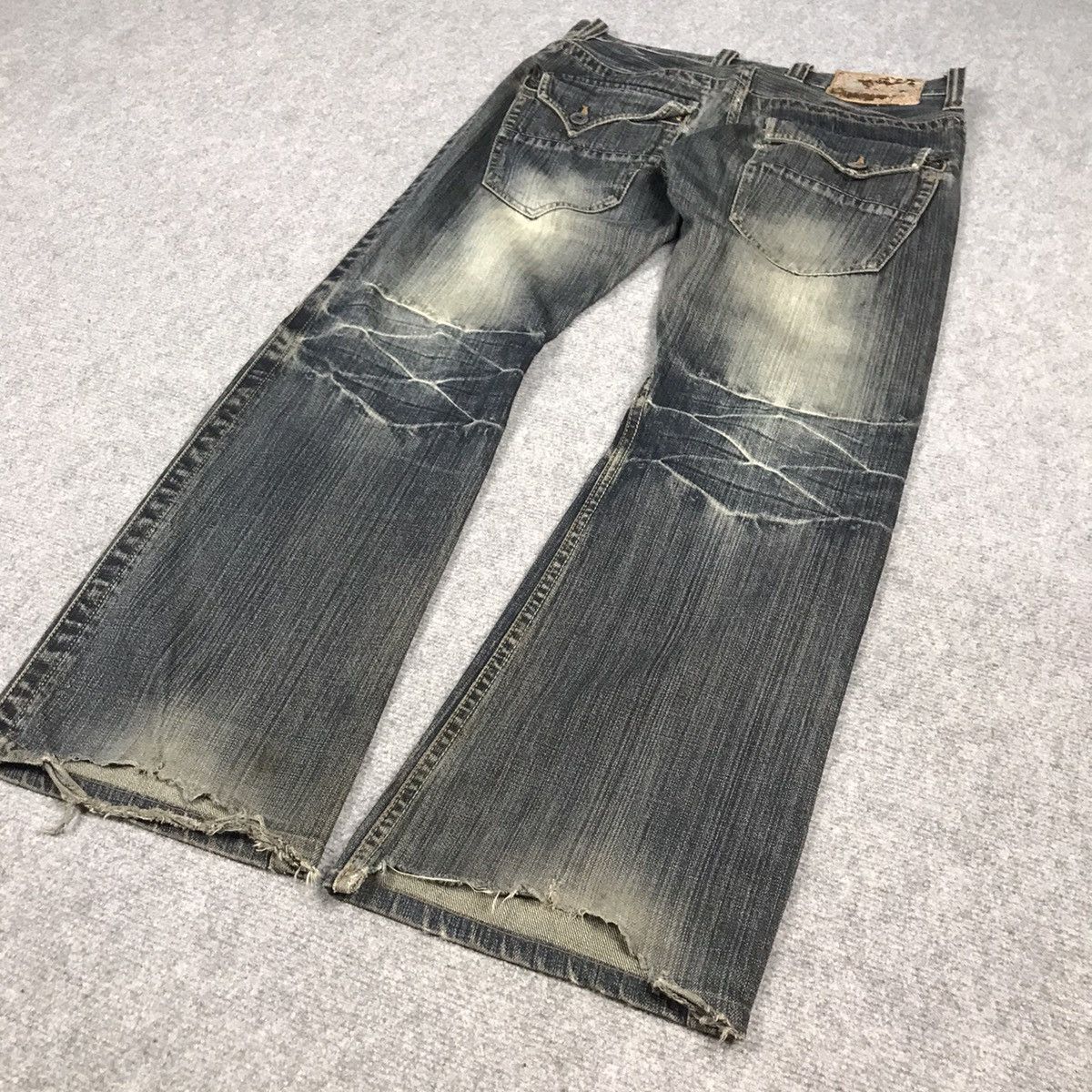 14th Addiction × If Six Was Nine FLARED🔥BOOTCUT ALDELIO JAPAN DISTRESSED DENIM PANTS Size US 30 / EU 46 - 14 Thumbnail