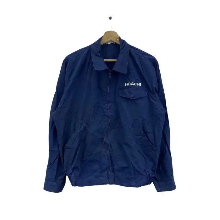 Vintage Vtg 80’ HITACHI JAPAN BUILCARE Indigo Jacket Windbreaker Size US XL / EU 56 / 4 - 1 Thumbnail
