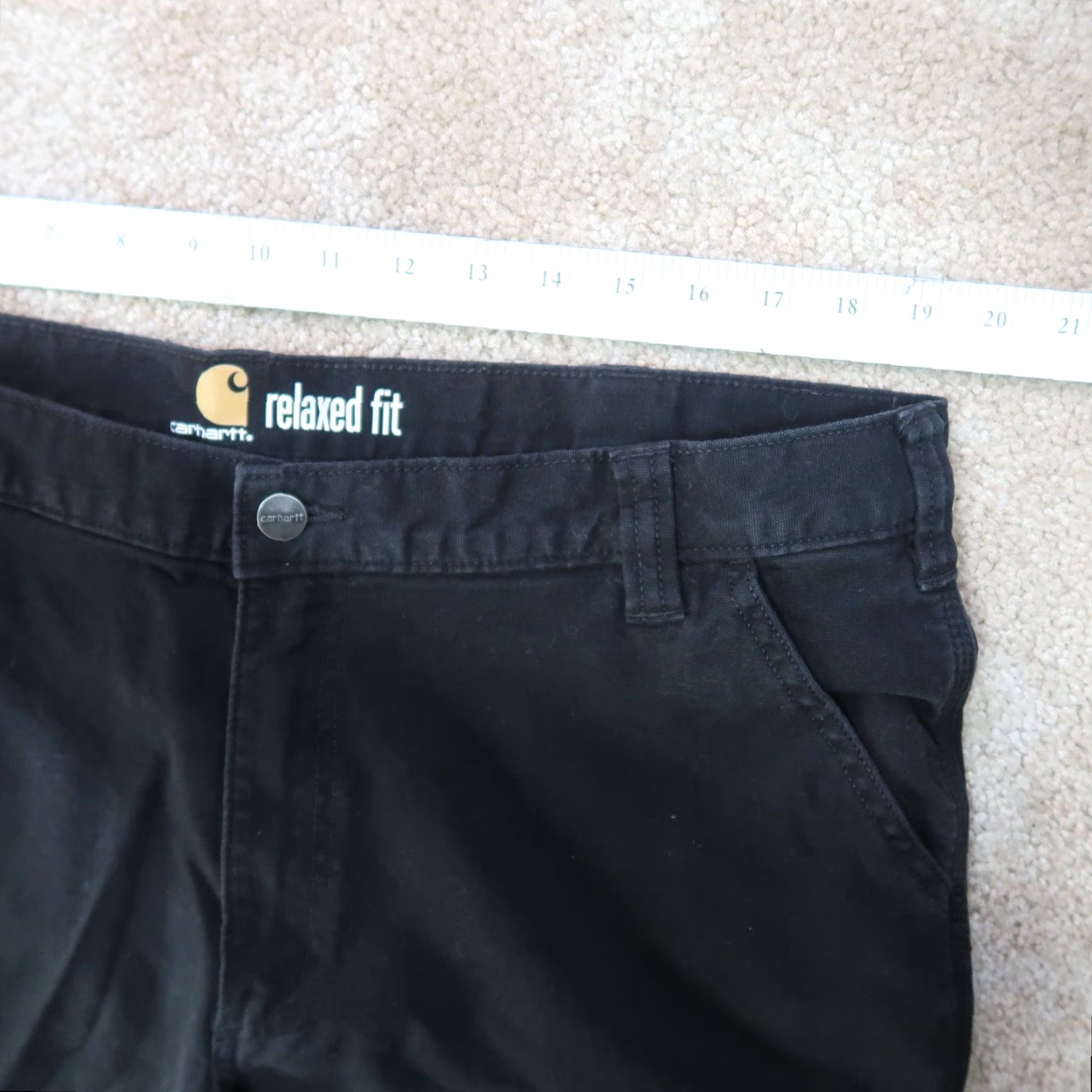 Carhartt VINTAGE Carhartt Relaxed Straight Rigby Dungaree Pants Men 40x30 Black canvas workwear Carhartt 5-Pocket Design Bag? Size US 40 / EU 56 - 7 Thumbnail