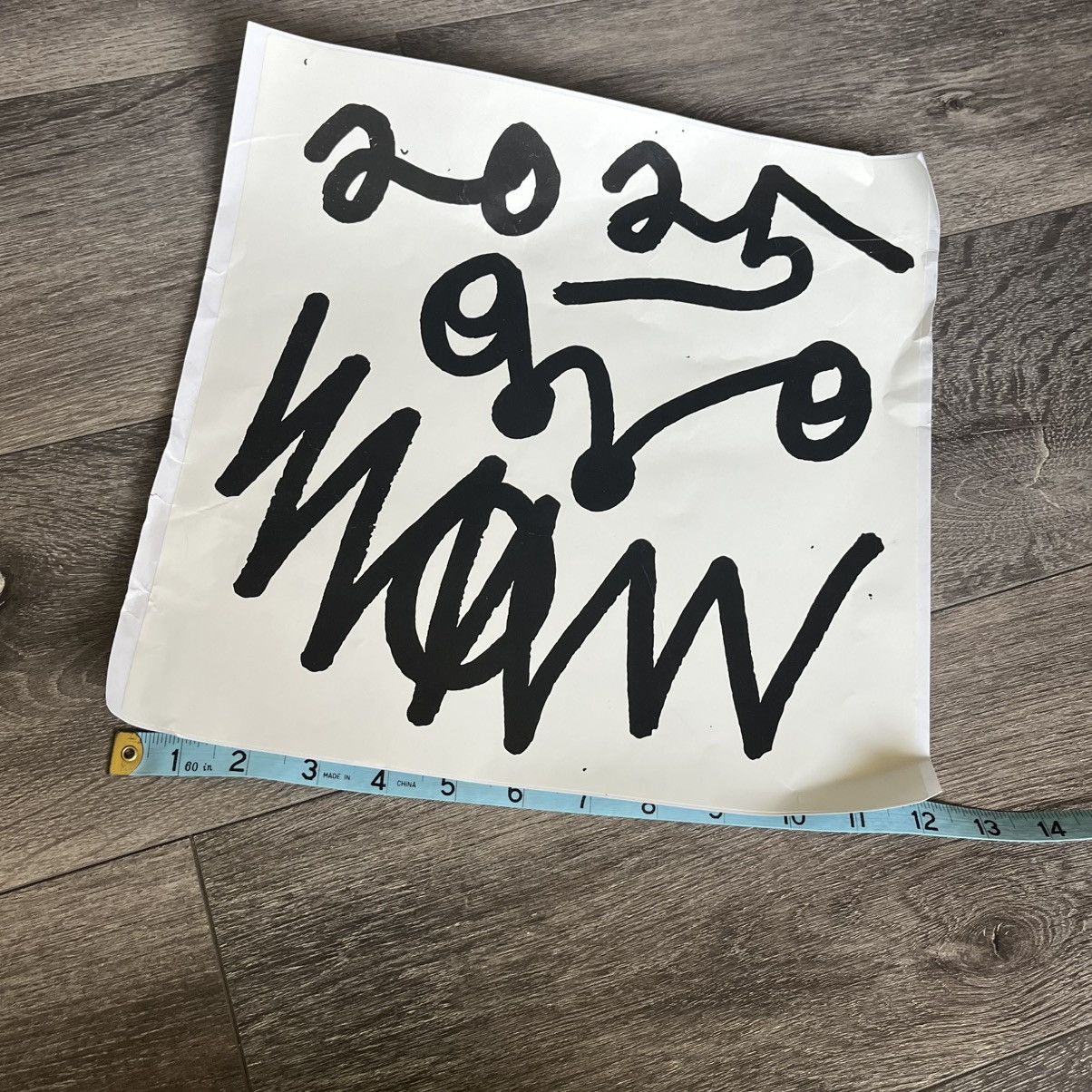Asspizza Asspizza 2025 Large White and Black Sticker 12” x 12” Size ONE SIZE - 3 Thumbnail