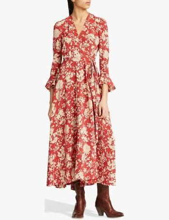 image of Polo Ralph Laurent Floral Print Maxi Dress, Women's (Size Small)