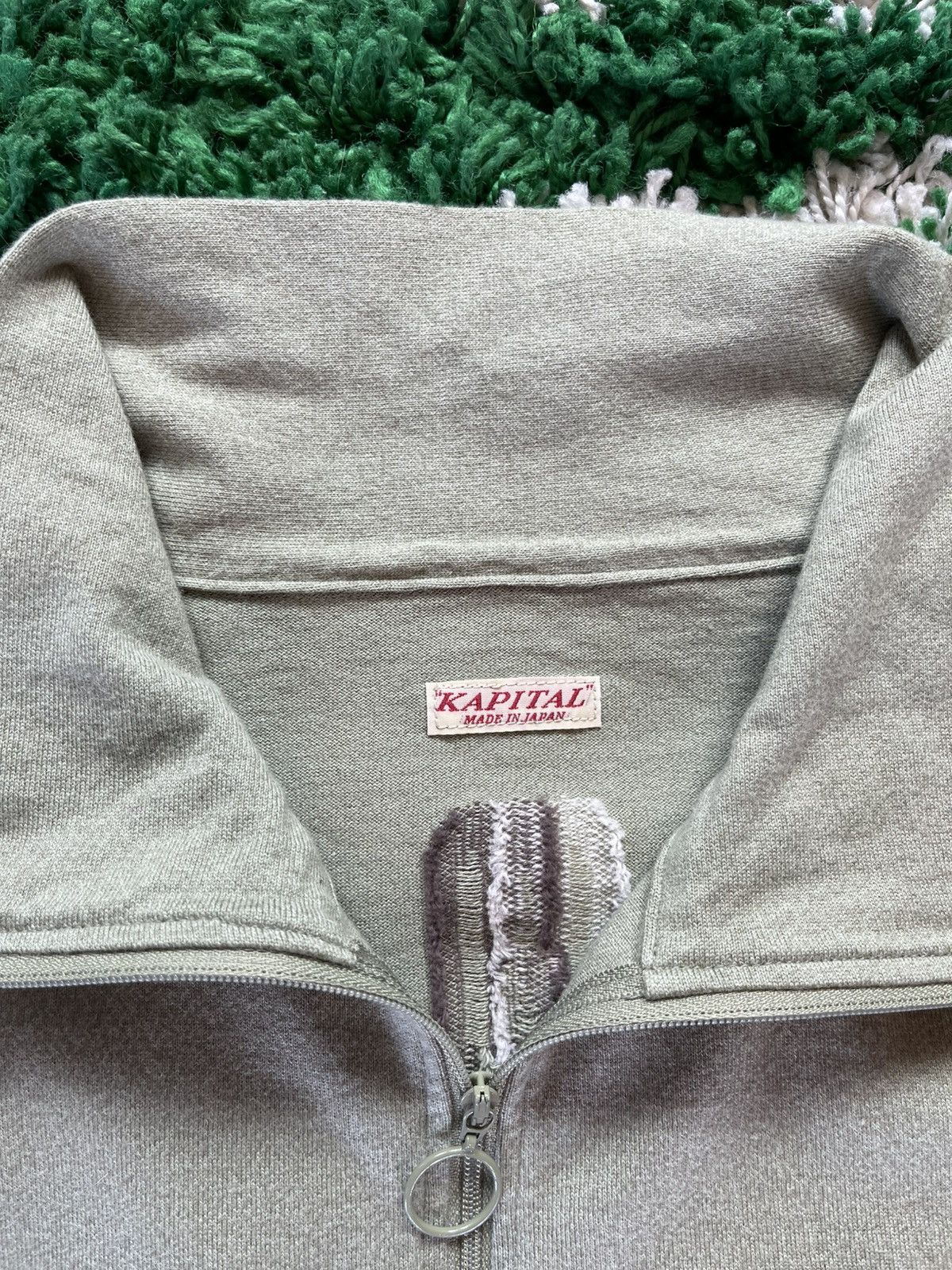 Kapital Kapital Ortega Olive Green Quarter-Zip Size US L / EU 52-54 / 3 - 4 Thumbnail