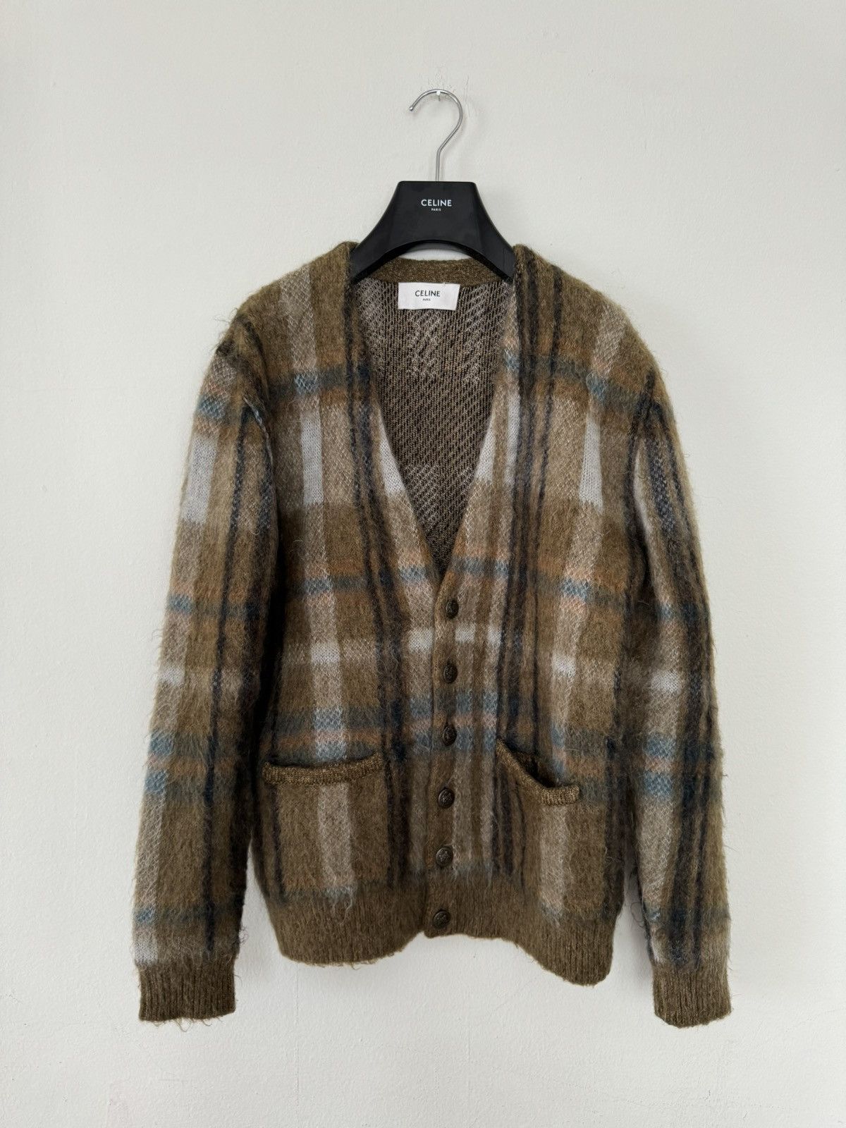 Celine × Hedi Slimane Celine mohair cardigan Size US S / EU 44-46 / 1 - 3 Thumbnail