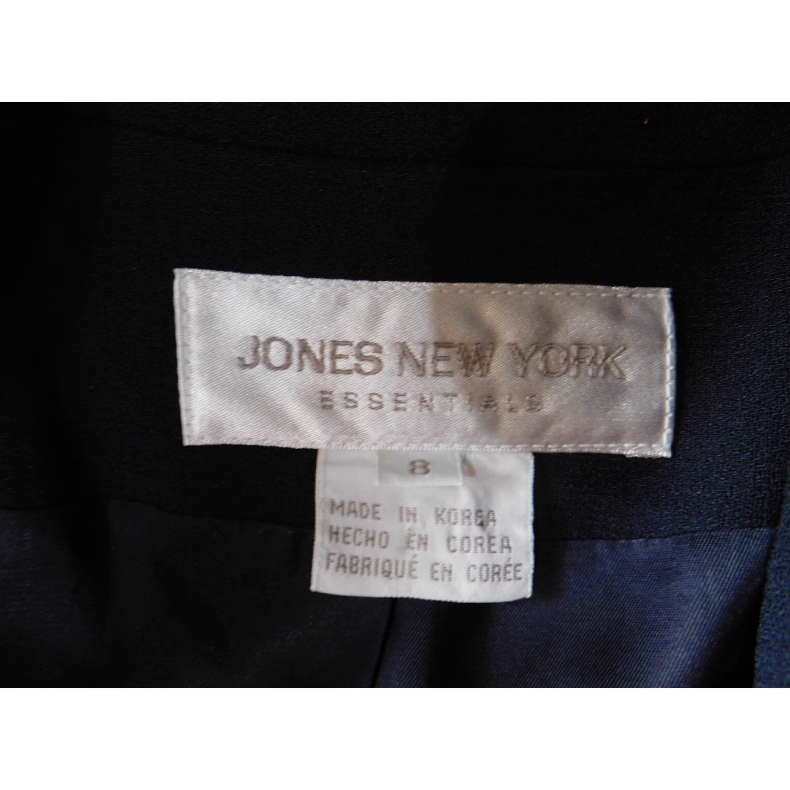 Jones New York Jones New York Blazer Womens 8 Blue Knit Cotton Lining Button Collared Mid-Length Casual Jacket Size M / US 6-8 / IT 42-44 - 5 Thumbnail