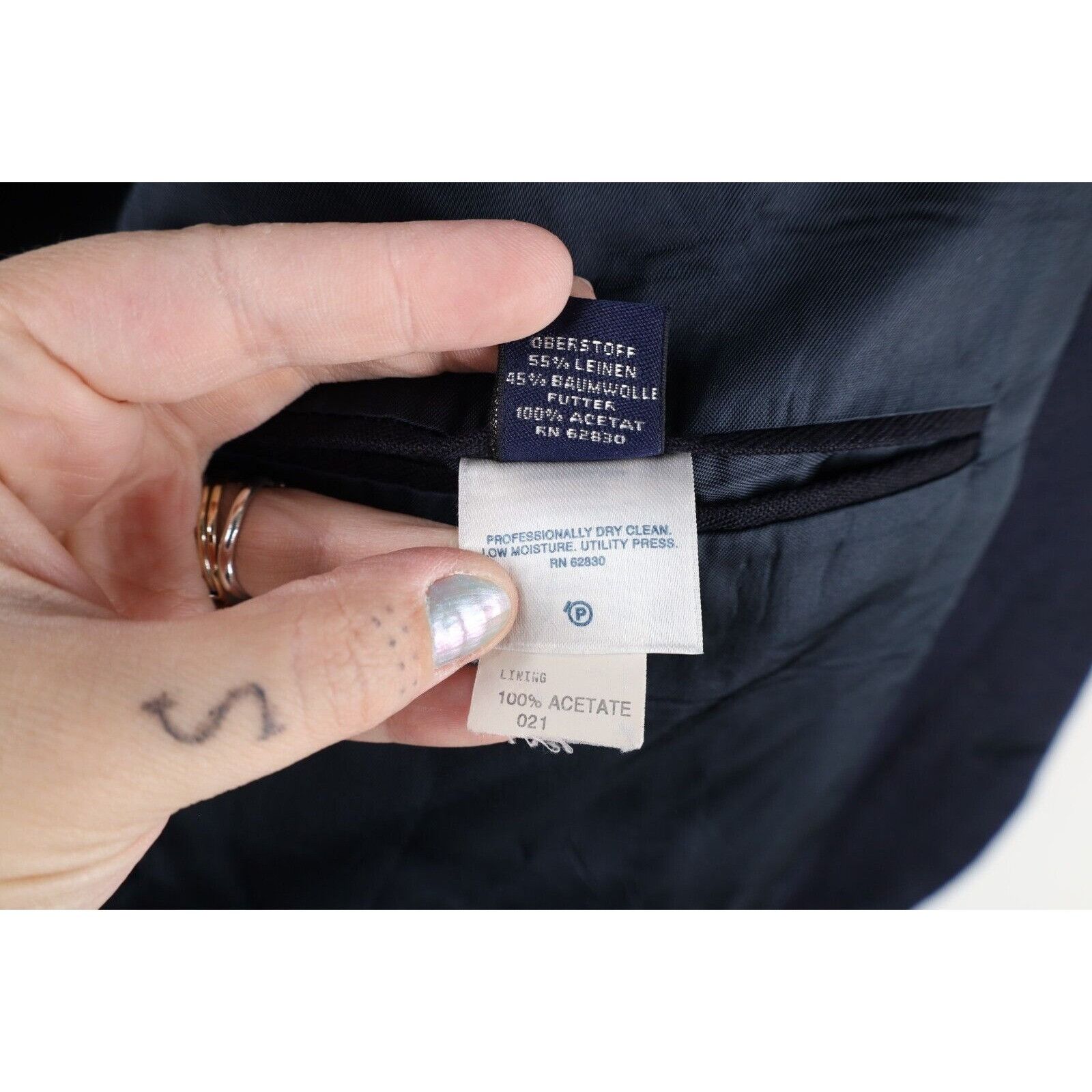 Lands' End × Vintage Vintage 90s Lands End Linen Blend 2 Button Suit Coat Jacket Size US L / EU 52-54 / 3 - 14 Thumbnail