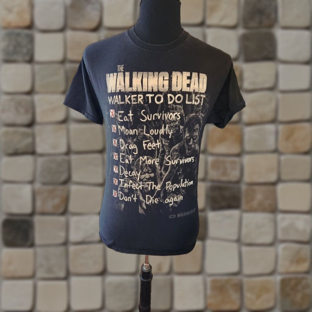 Fruit Of The Loom AMC The Walking Dead To Do List Black Short Sleeve Graphic T Shirt Mens Medium Size US M / EU 48-50 / 2 - 1 Preview