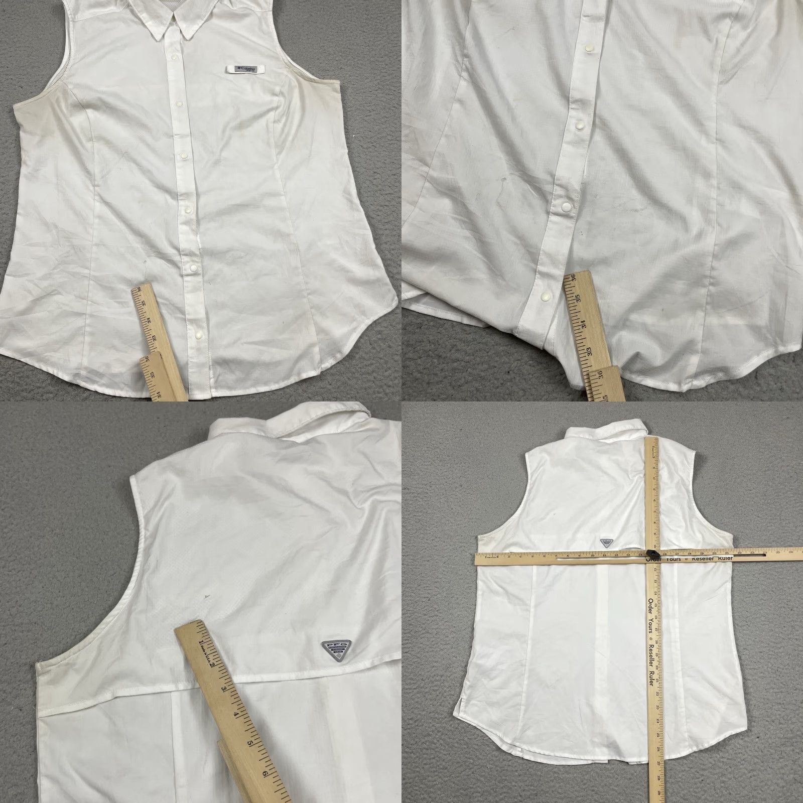 Vintage VINTAGE Columbia Vest Women's L White Outdoor Fishing PFG Button Up Pockets Casual Ladies L Women) Size L / US 10 / IT 46 - 9 Thumbnail