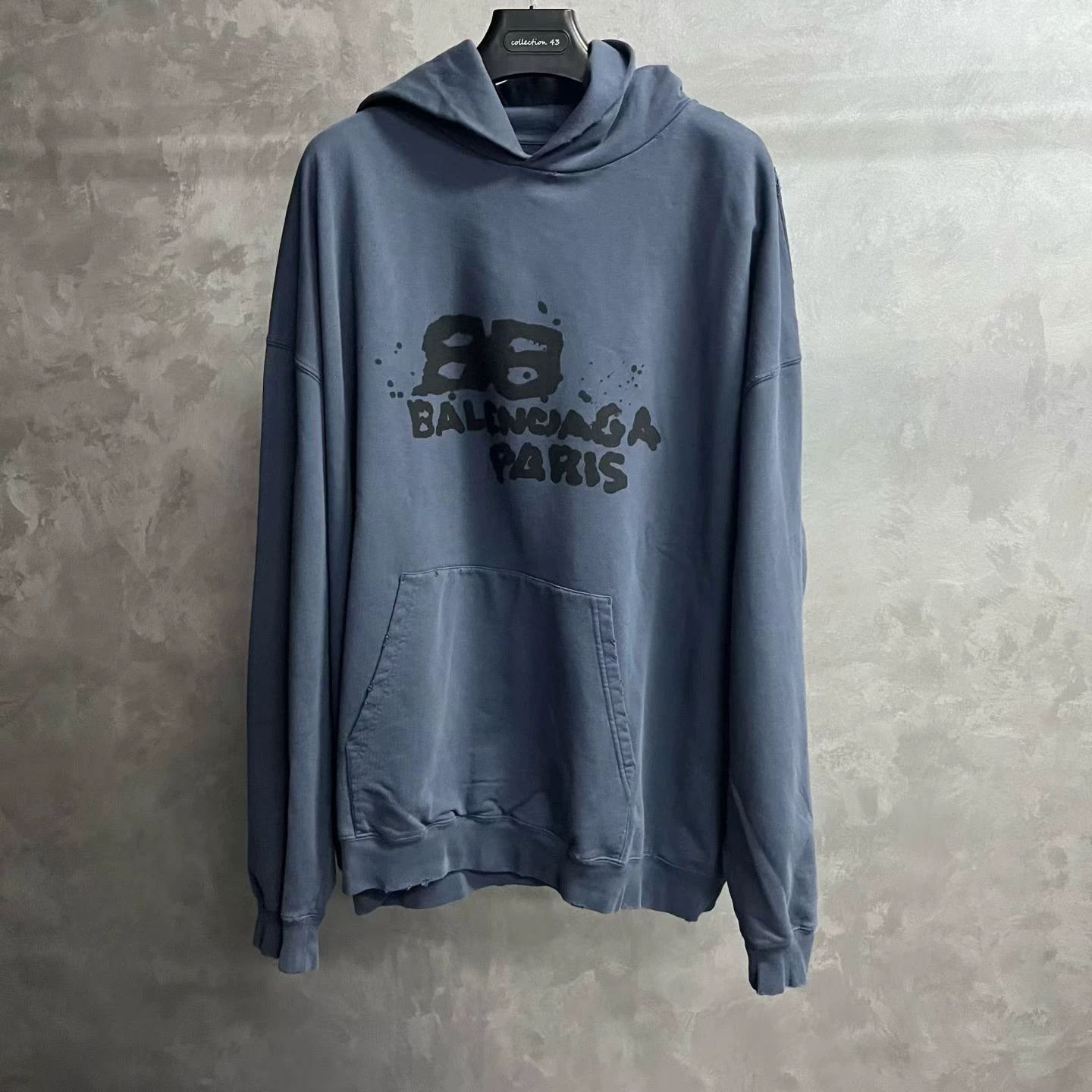 Balenciaga Balenciaga Retro Printed Blue Hoodie XS Men Size US XS / EU 42 / 0 - 1 Thumbnail