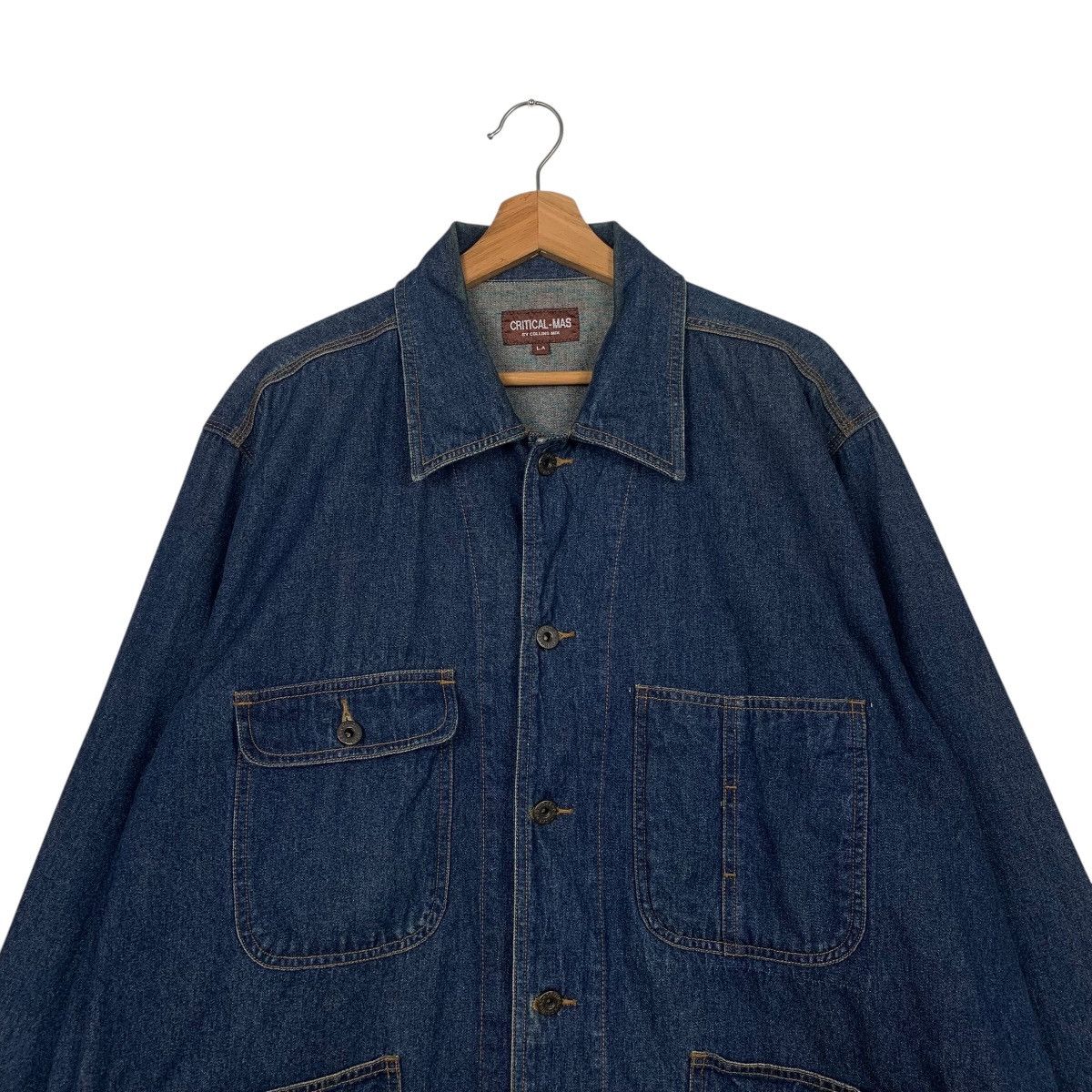 Japanese Brand Critical Mas By Collins Mix Denim Jacket Size US M / EU 48-50 / 2 - 2 Thumbnail