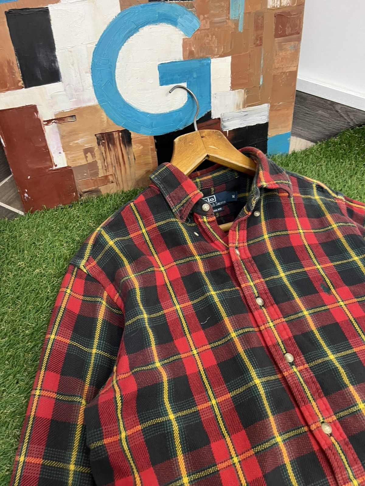 Polo Ralph Lauren Polo Ralph Lauren Flannel Shirt Size US M / EU 48-50 / 2 - 2 Thumbnail