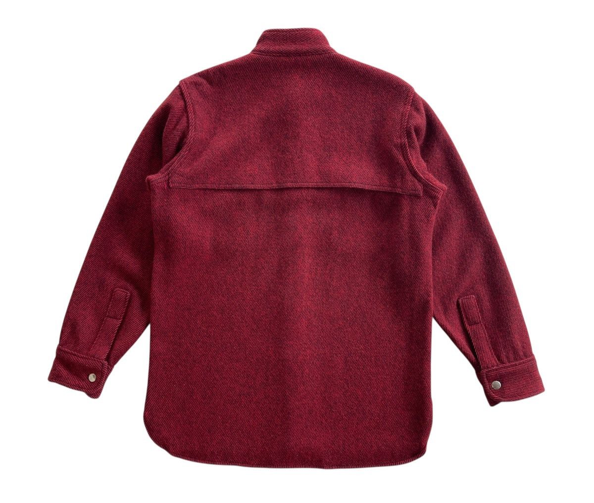 Vintage 70s Paul Petzoldt Wool Blend Burgundy Shirt Size US M / EU 48-50 / 2 - 4 Thumbnail