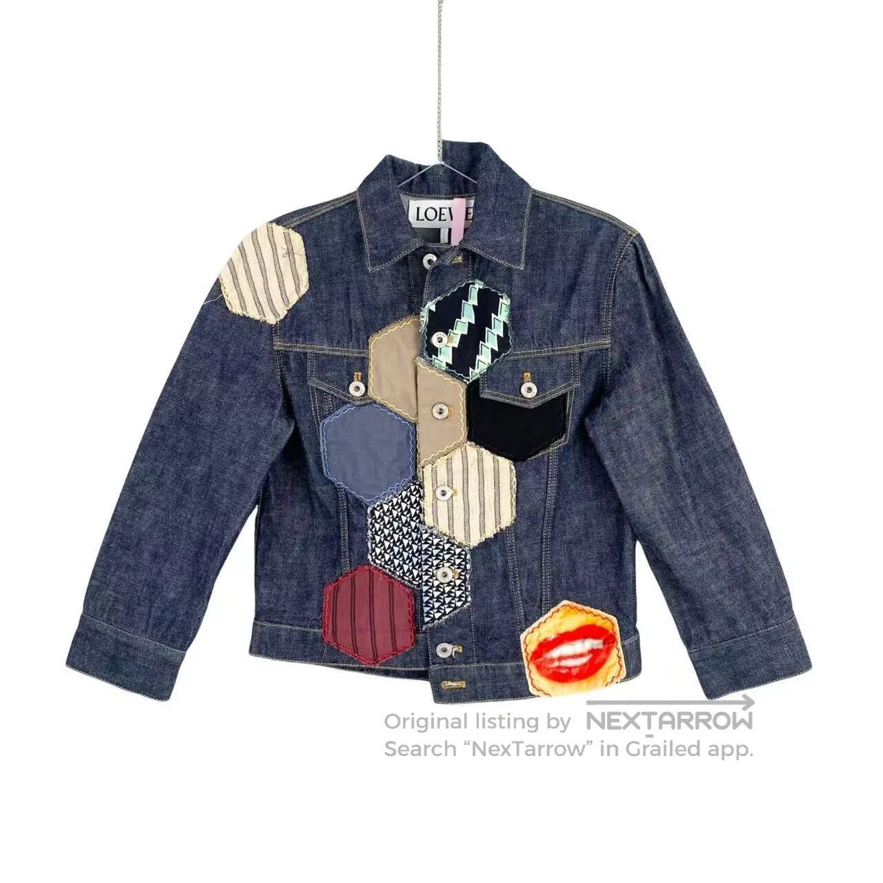 Loewe Loewe Asymmetrical patched denim jacket| Size XXS / US 00 / IT 34 - 1 Thumbnail