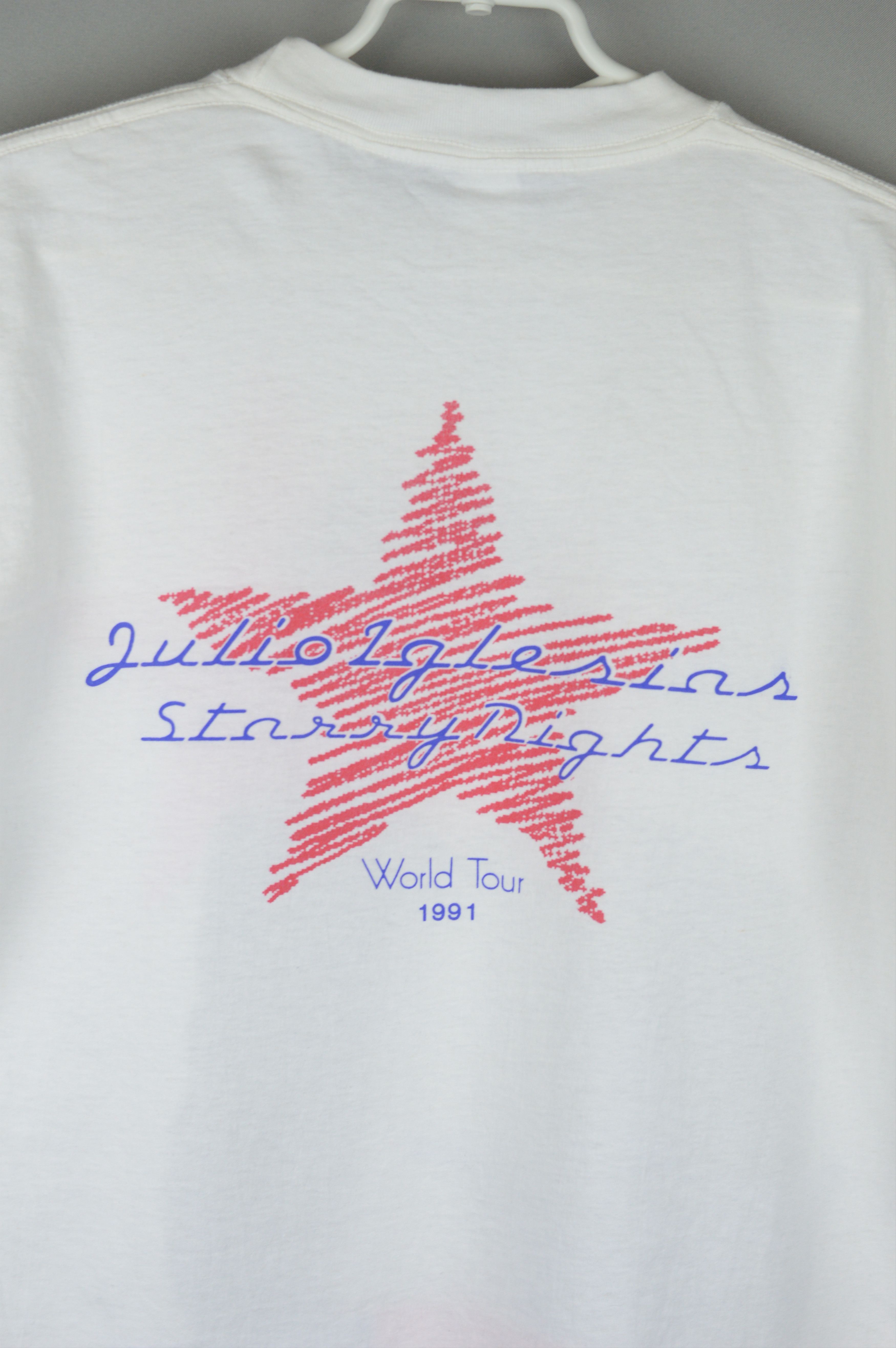 Vintage Vintage Julio Iglesias Starry Dights 1991 world tour t shirt Size US L / EU 52-54 / 3 - 8 Thumbnail