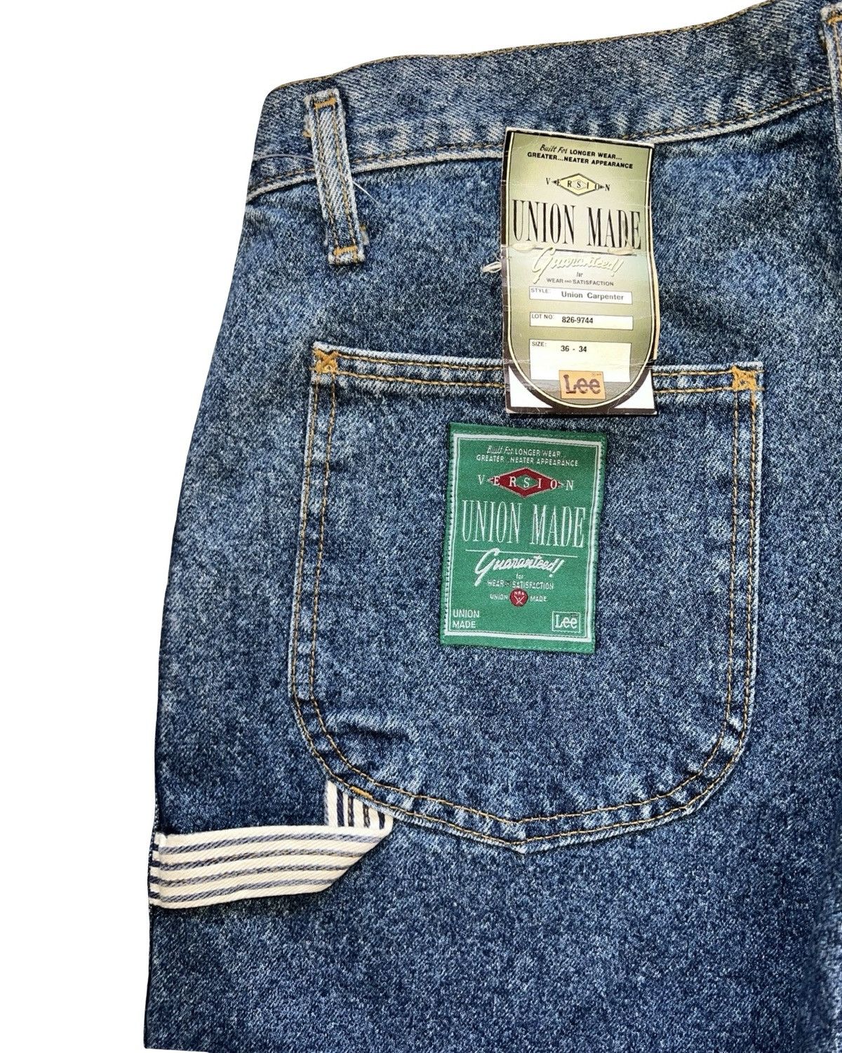 Lee Lee Union Made Carpenter Jeans W36 L34 Deadstock Vintage Size US 36 / EU 52 - 9 Thumbnail