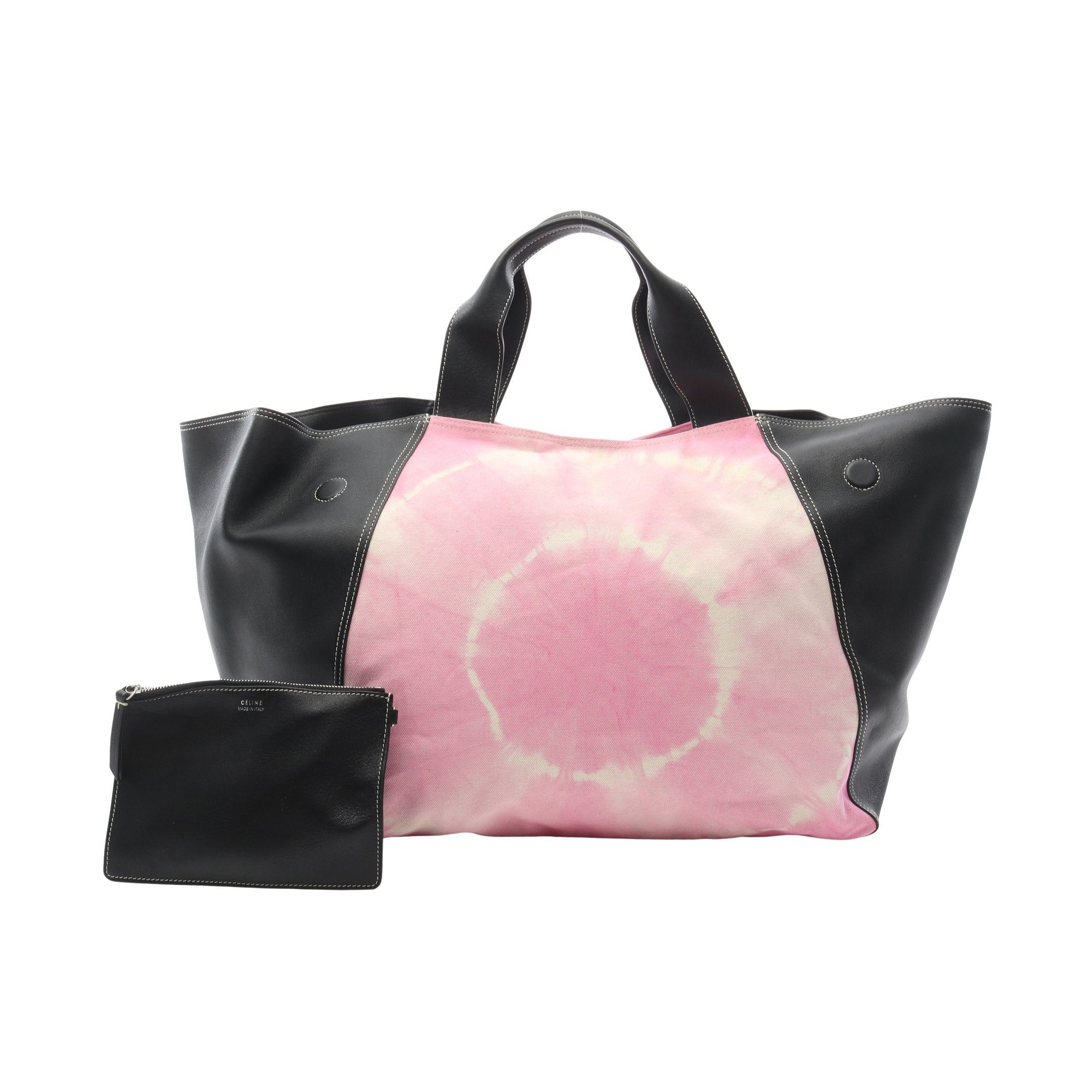 Celine Celine Tie Dye Handbag Tote Bag Canvas Leather Pink Black Size ONE SIZE - 1 Thumbnail