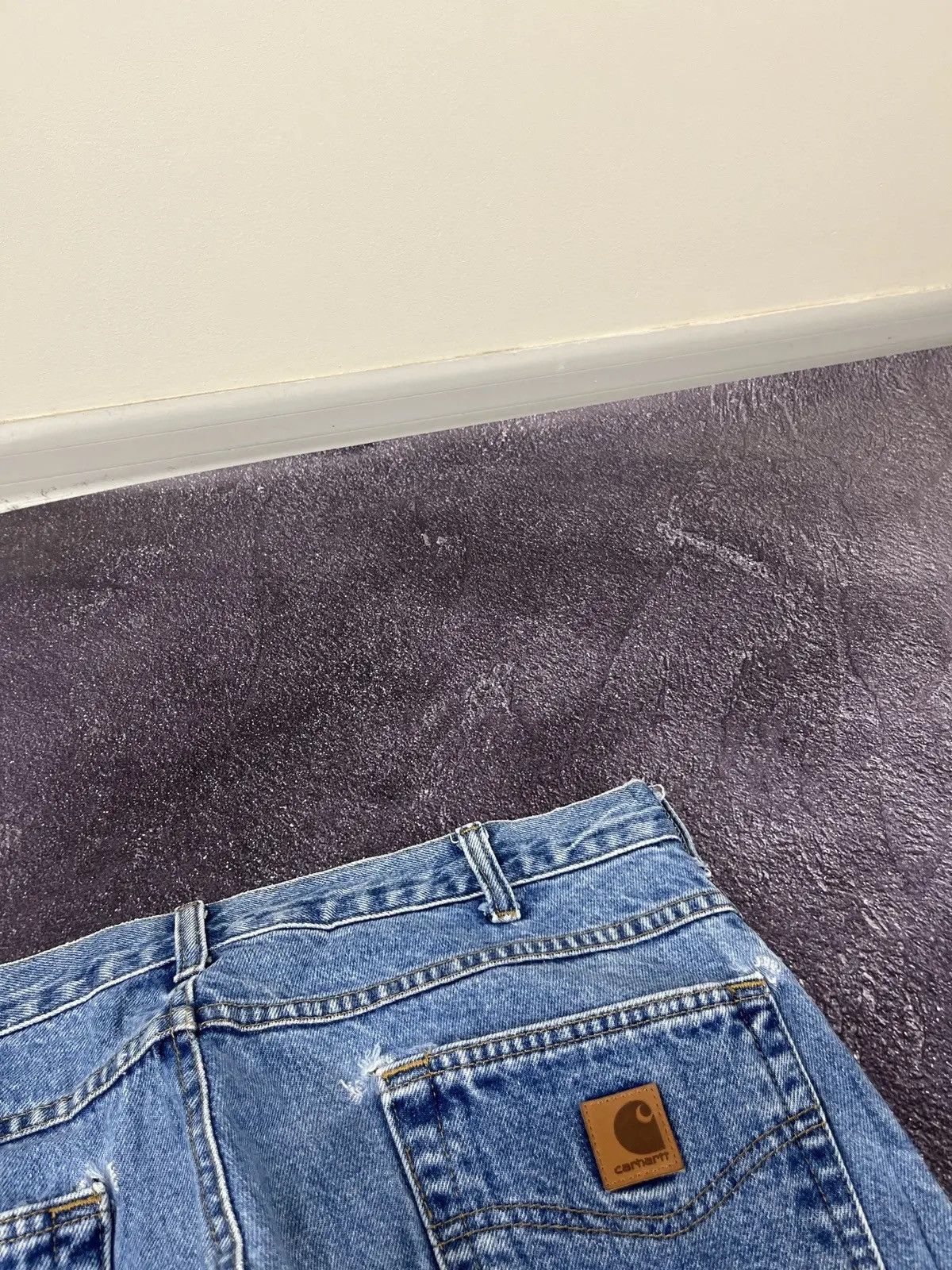 Carhartt Vintage 90s Carhartt Blue USA Work Hype Denim Jeans Size US 36 / EU 52 - 6 Thumbnail