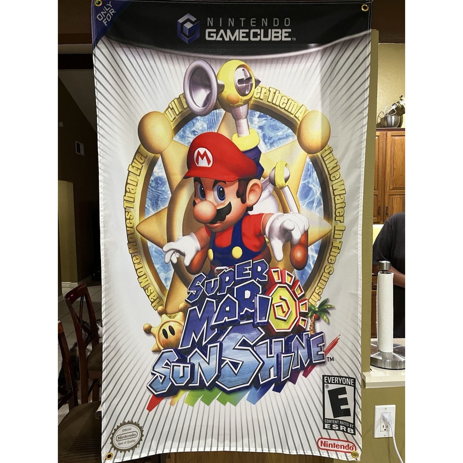 Nintendo Super Mario Sunshine 5ft Flag Nintendo Gamecube 2002 Poster Size ONE SIZE - 1 Thumbnail