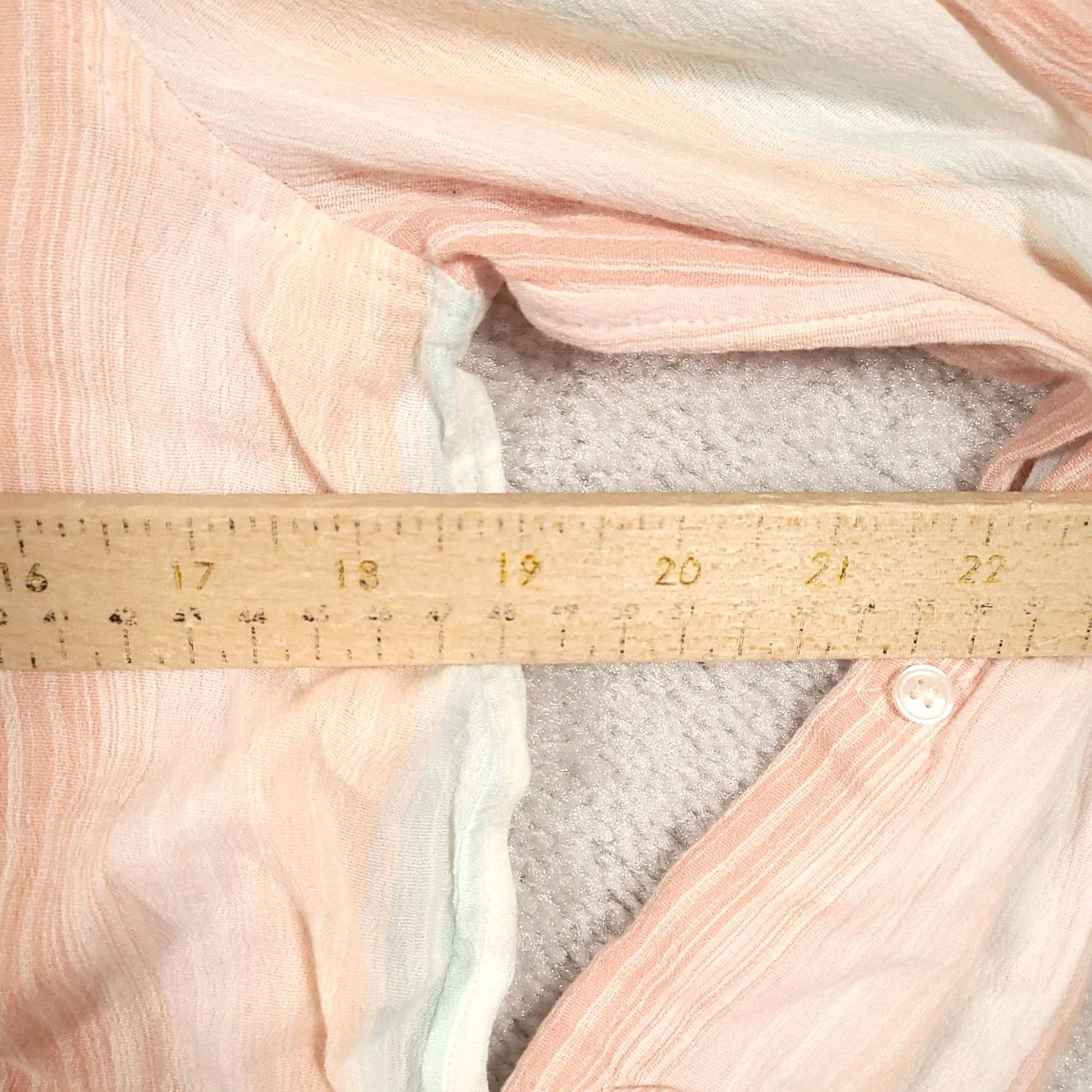 Lucky Brand Lucky Brand Popover Top Striped Roll Tab Long Sleeve Beachy Small Henley Shirt Women XS- Regular? Size S / US 4 / IT 40 - 4 Thumbnail