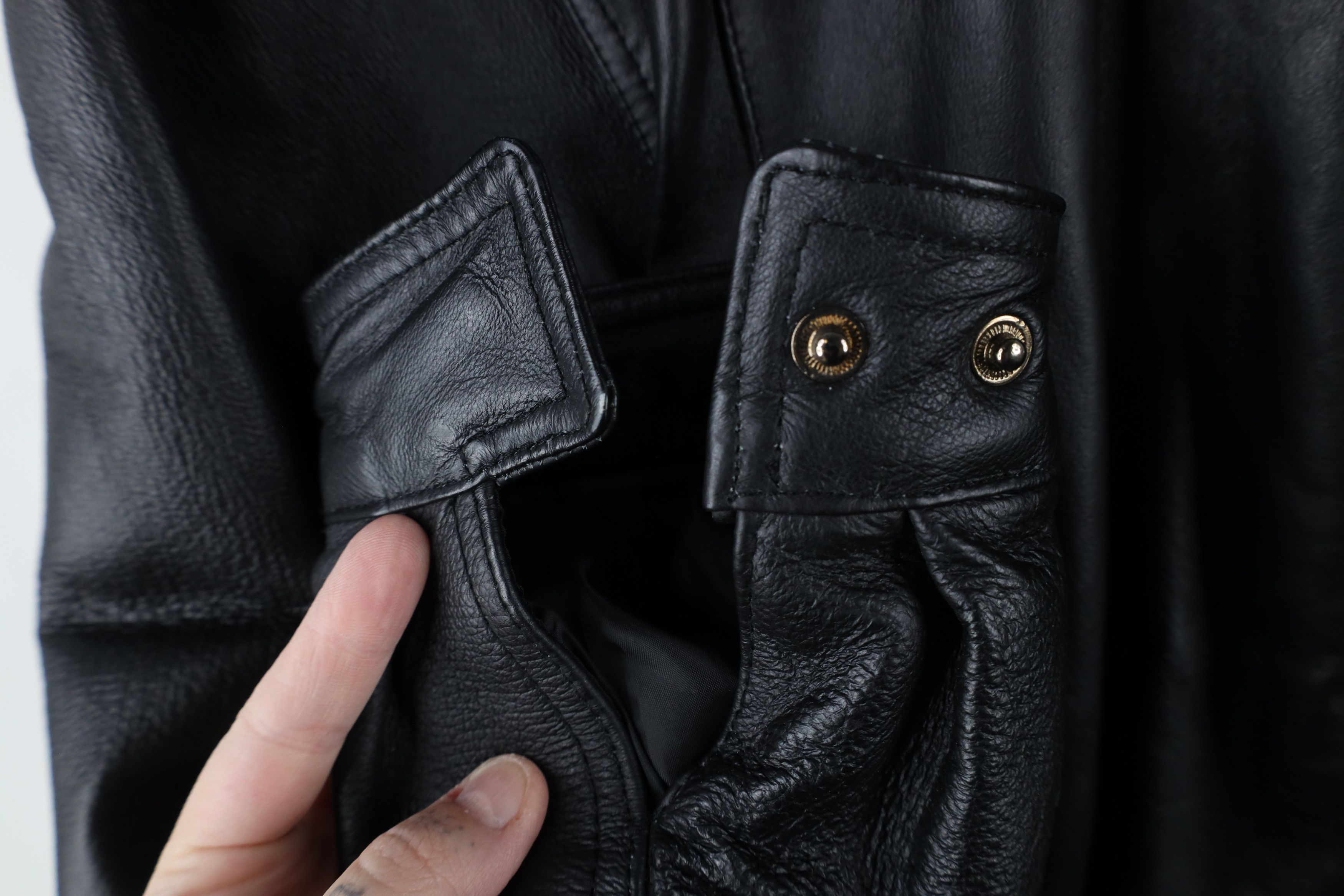 Vintage Vintage 90s Streetwear Leather CSX Docks Bomber Jacket Black Size US XL / EU 56 / 4 - 6 Thumbnail