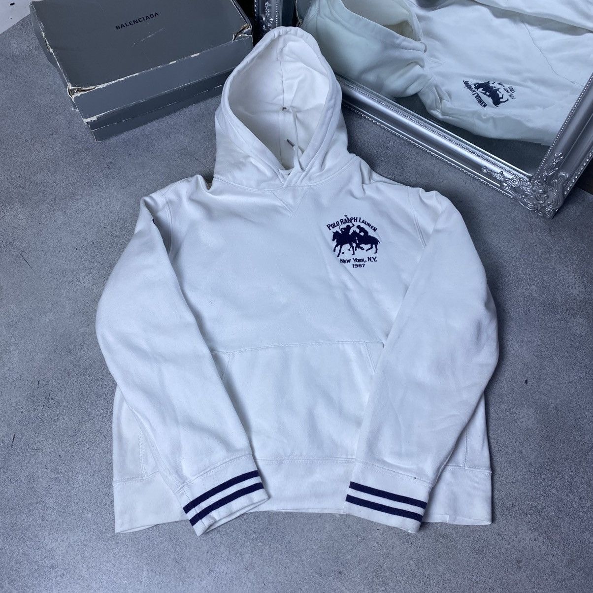 Polo Ralph Lauren Vintage Polo Ralph Lauren Hoodie Big Pony Number 3 Size XL Size US XL / EU 56 / 4 - 1 Thumbnail