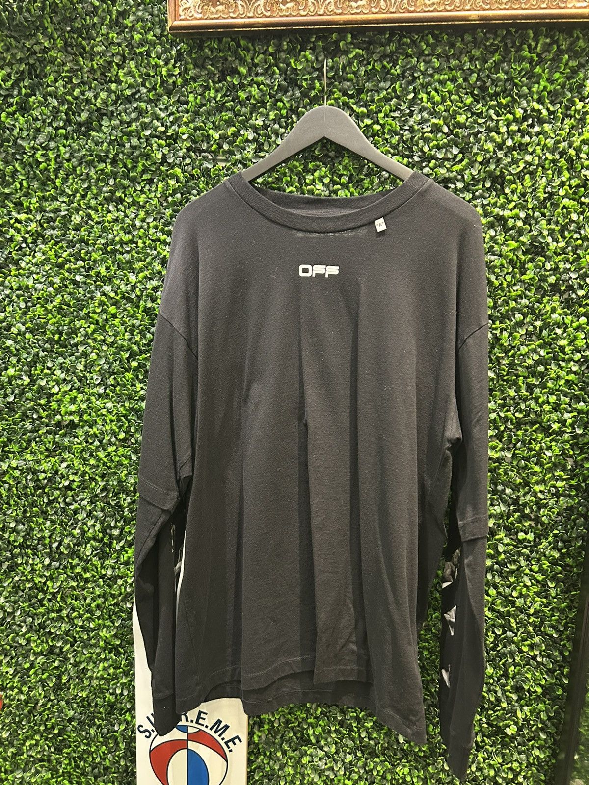 Off-White Off-White Caravaggio Square Double Sleeve Tee Size US XL / EU 56 / 4 - 1 Thumbnail