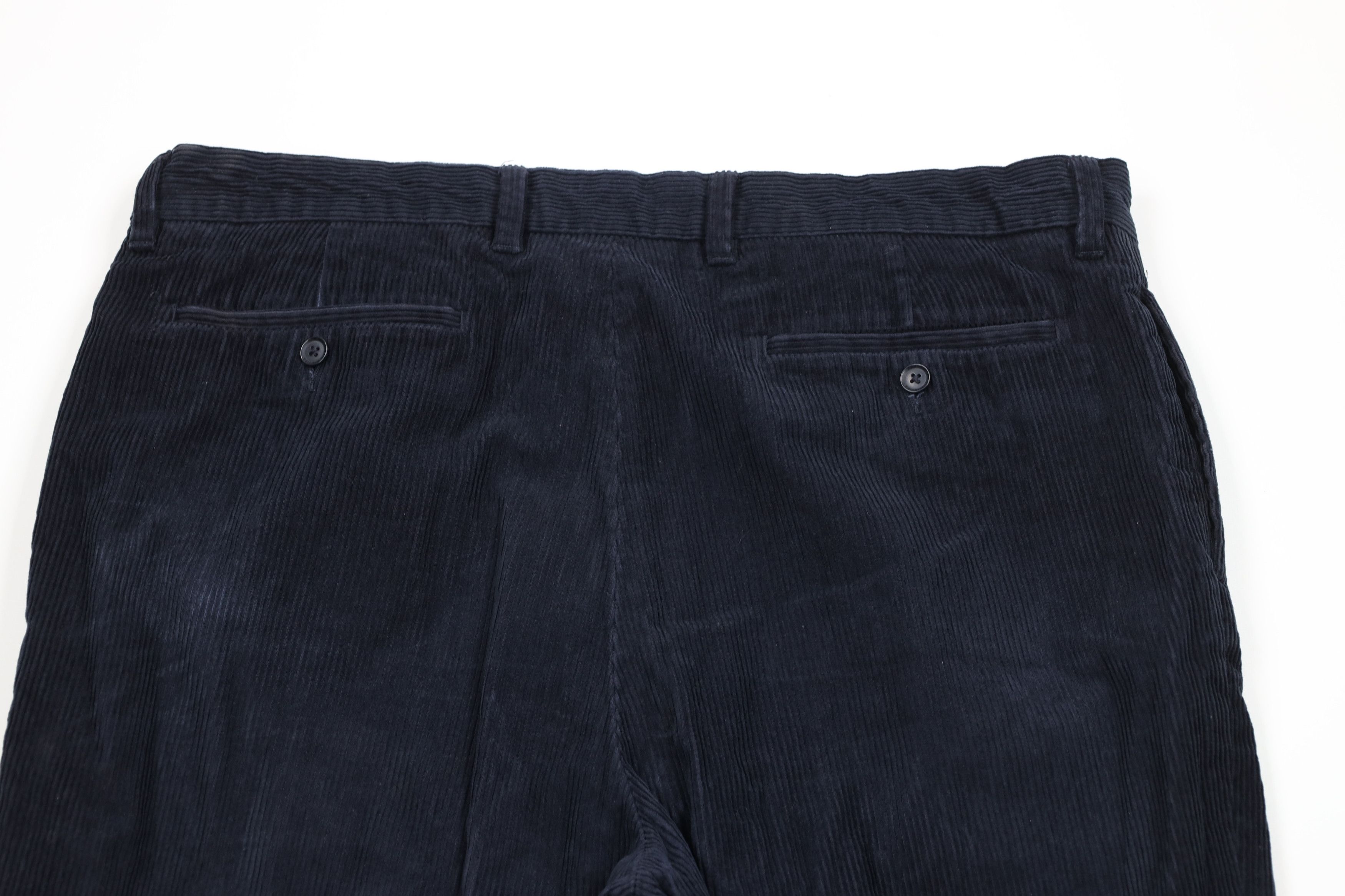 Nautica × Vintage Vintage 90s Nautica Wide Leg Corduroy Chino Pants Navy Blue Size US 40 / EU 56 - 9 Thumbnail