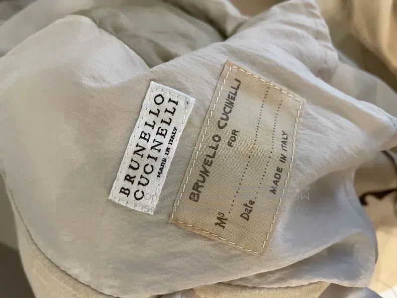 Brunello Cucinelli Brunello Cucinelli Beige Beaded Leather Jacket Size XS / US 0-2 / IT 36-38 - 4 Thumbnail