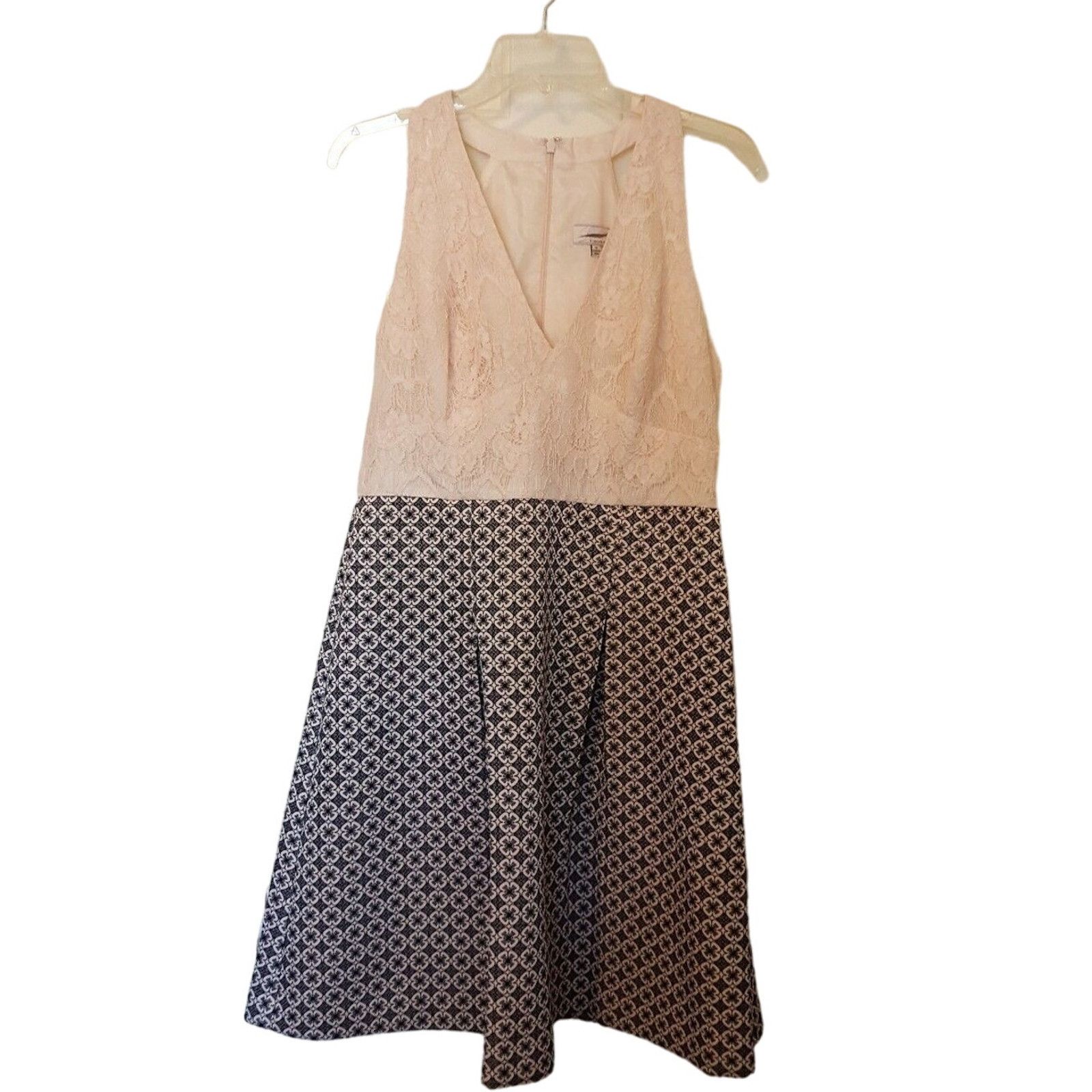 Adrianna Papell New Adrianna Papell Lovely Lace Geo Mini Dress Pink Size 8 Size M / US 6-8 / IT 42-44 - 3 Thumbnail