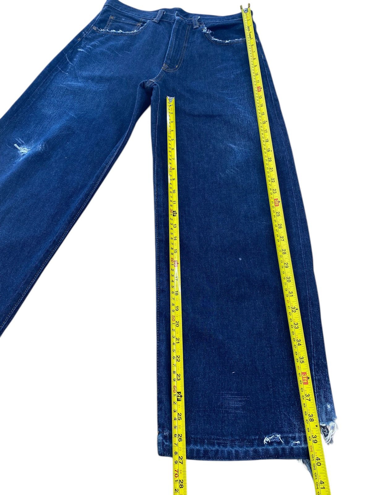 GU GU Blue Wash Style Baggy Jeans Size US 31 - 8 Thumbnail