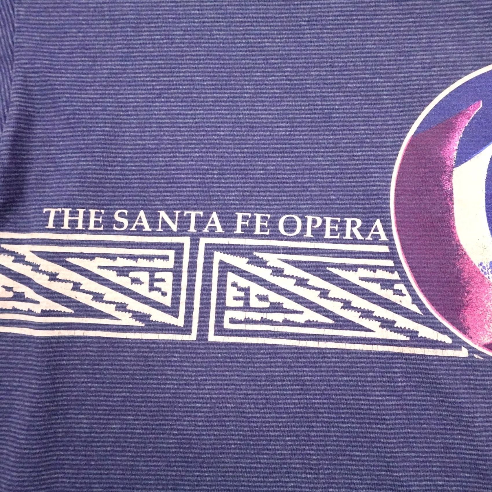 Vintage VINTAGE Santa Fe Opera Shirt Mens Large Blue Stripes Southwestern Single Stitch Size US L / EU 52-54 / 3 - 4 Thumbnail