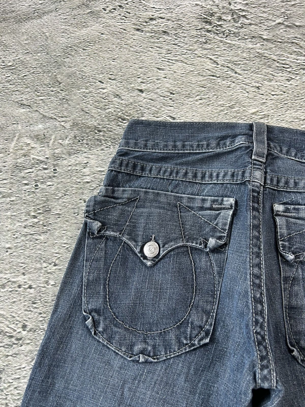 True Religion × Vintage True Religion vintage jeans navy blue thick stitching Y2K Size US 29 - 3 Thumbnail