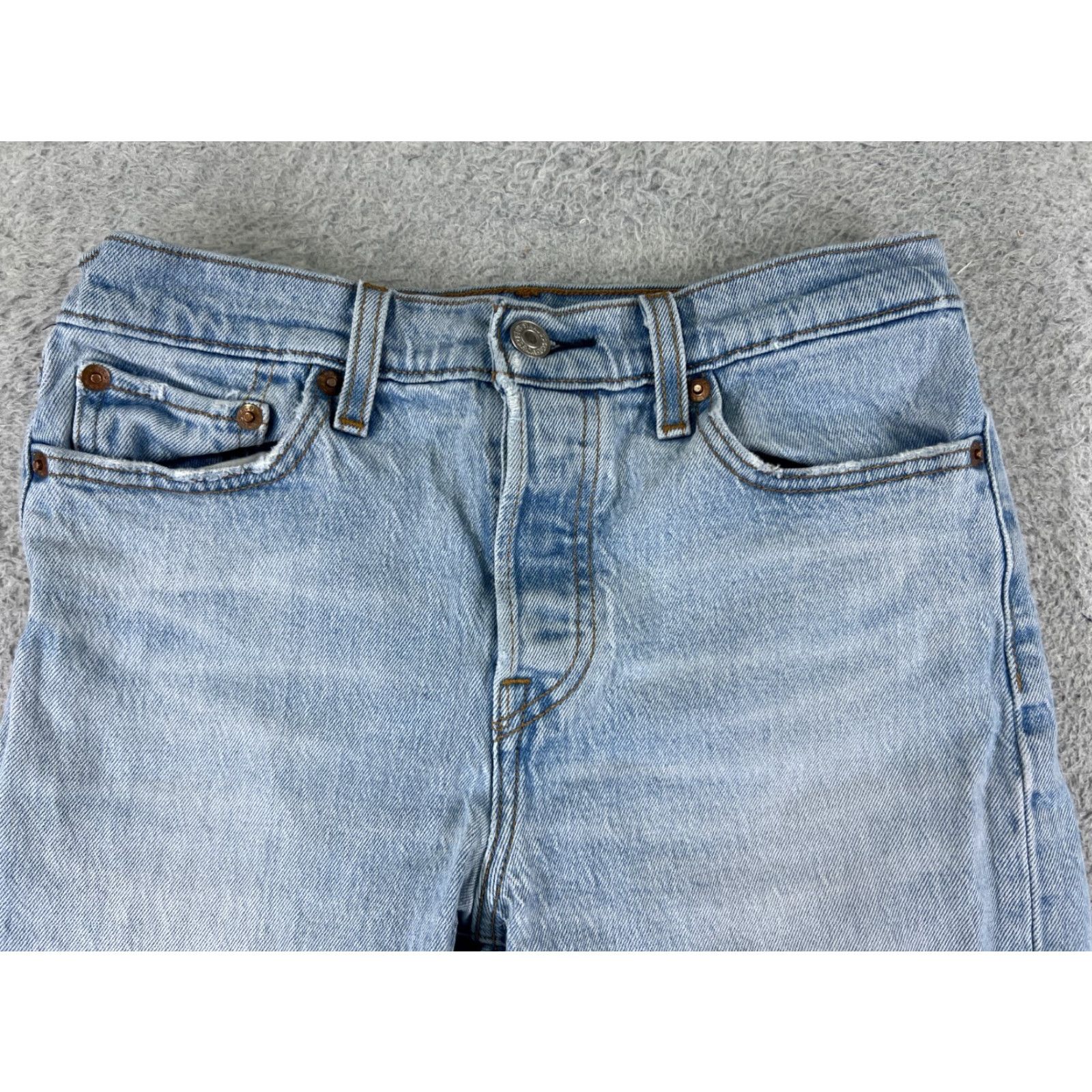 Levi's VINTAGE Levis Premium Jeans Womens 26 Blue Denim Wedgie Straight Button Fly Levi's Wedgie Fit 5-Pocket Retro Womens Jeans Size 26" / US 2 / IT 38 - 4 Thumbnail