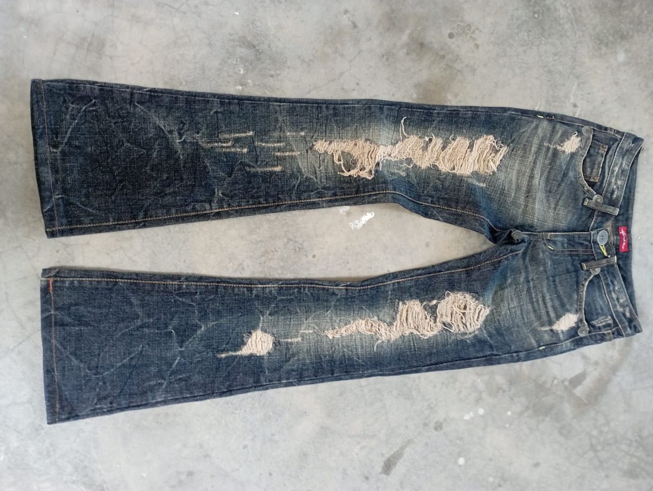 image of If Six Was Nine x Jean Flare Jeans Mud Rusty Lightning Wash Maraxia Bootcut Jeans, Men's (Size 27)