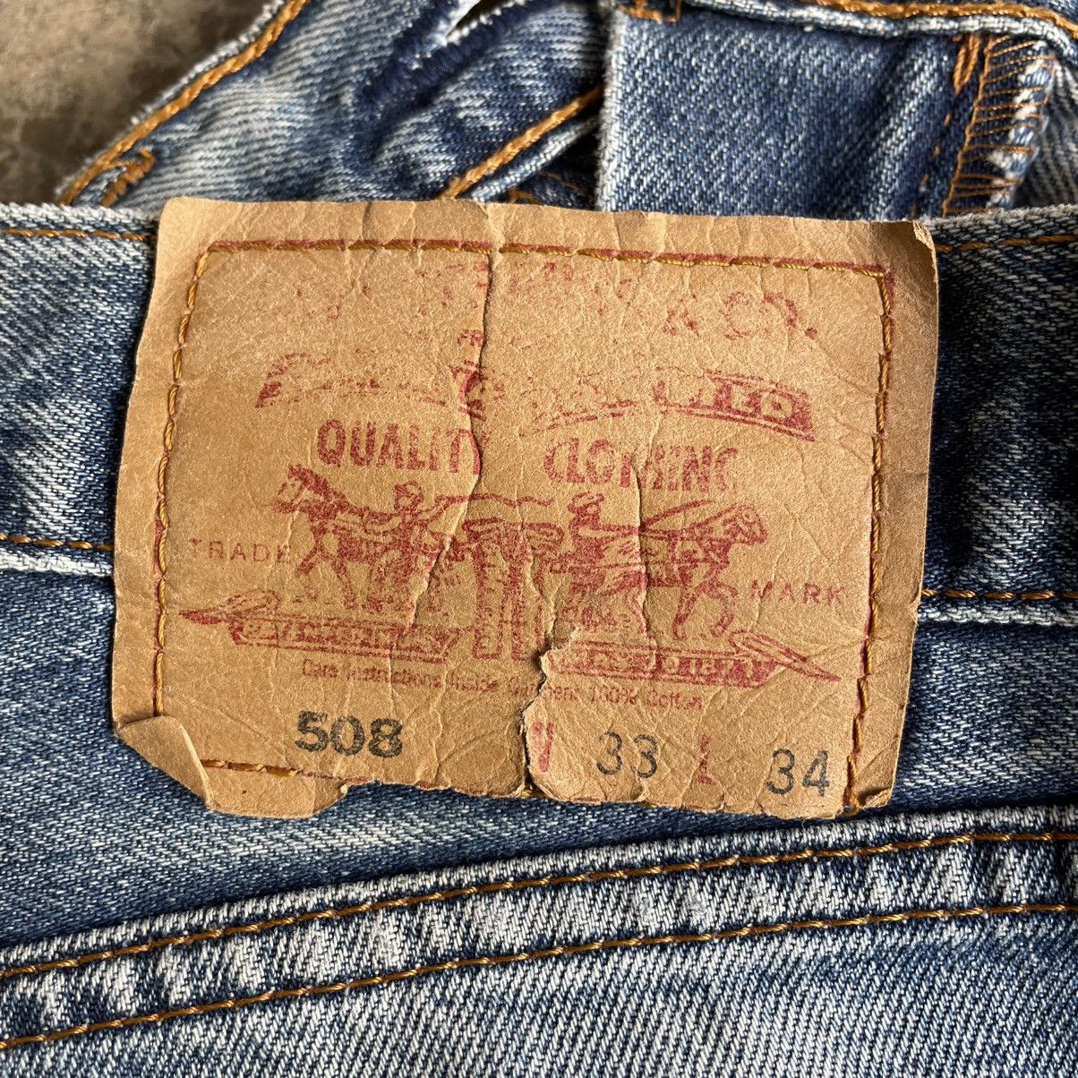Levi's Vintage Clothing 🔥Vintage Levis 508 Custom Patchworks Ripped Distress Jeans Size US 33 - 15 Thumbnail