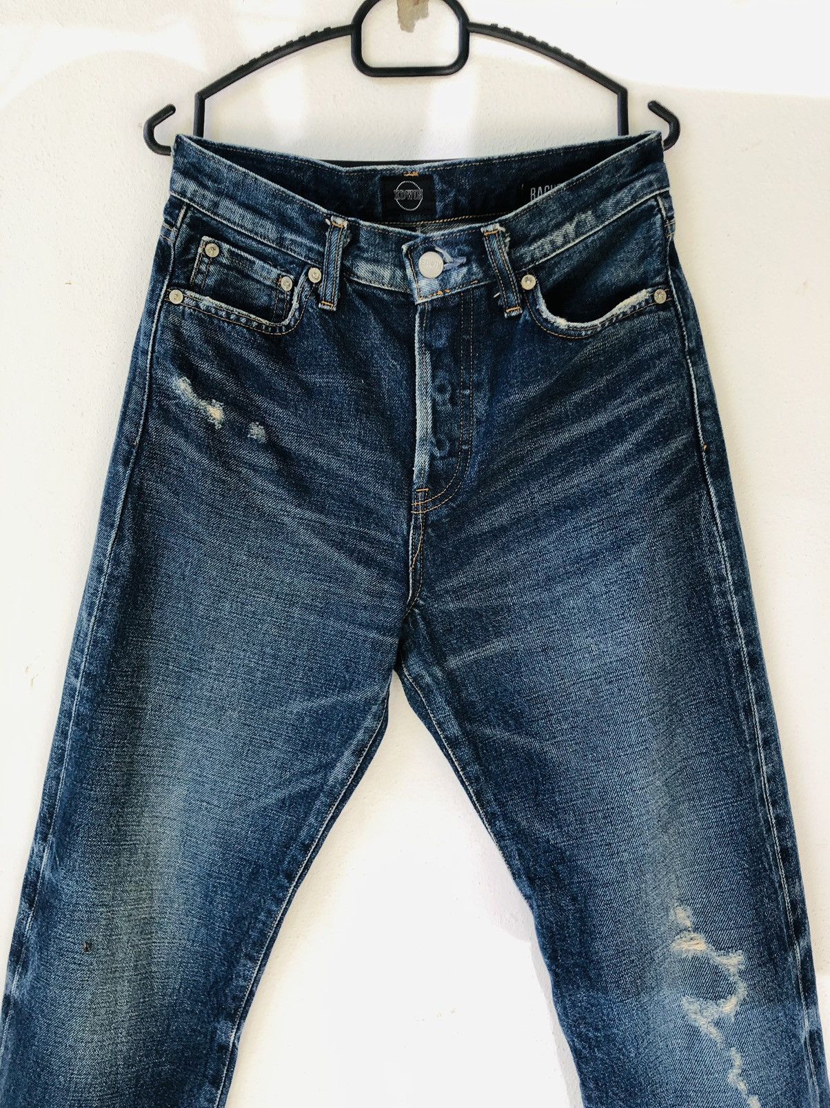 Edwin Vintage Edwin Rachel Distressed Selvedge Denim Jeans Size US 28 / EU 44 - 2 Thumbnail