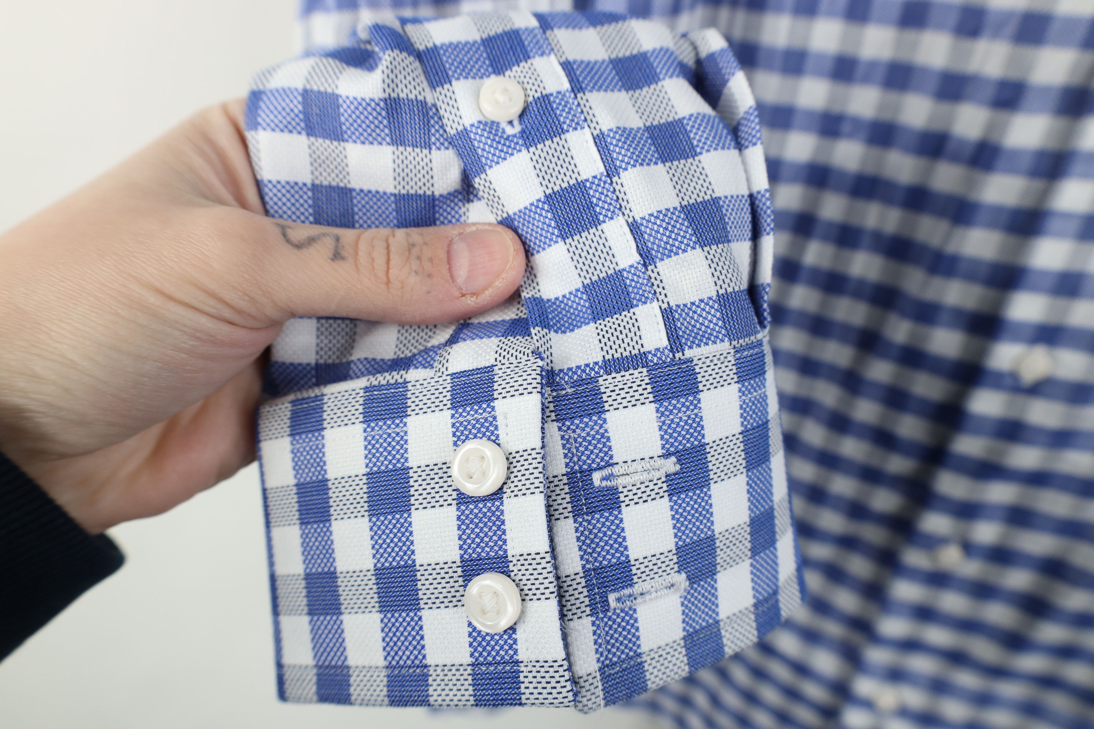 Ben Sherman New Ben Sherman Slim Fit Stretch Collared Button Shirt Blue Size US M / EU 48-50 / 2 - 6 Thumbnail