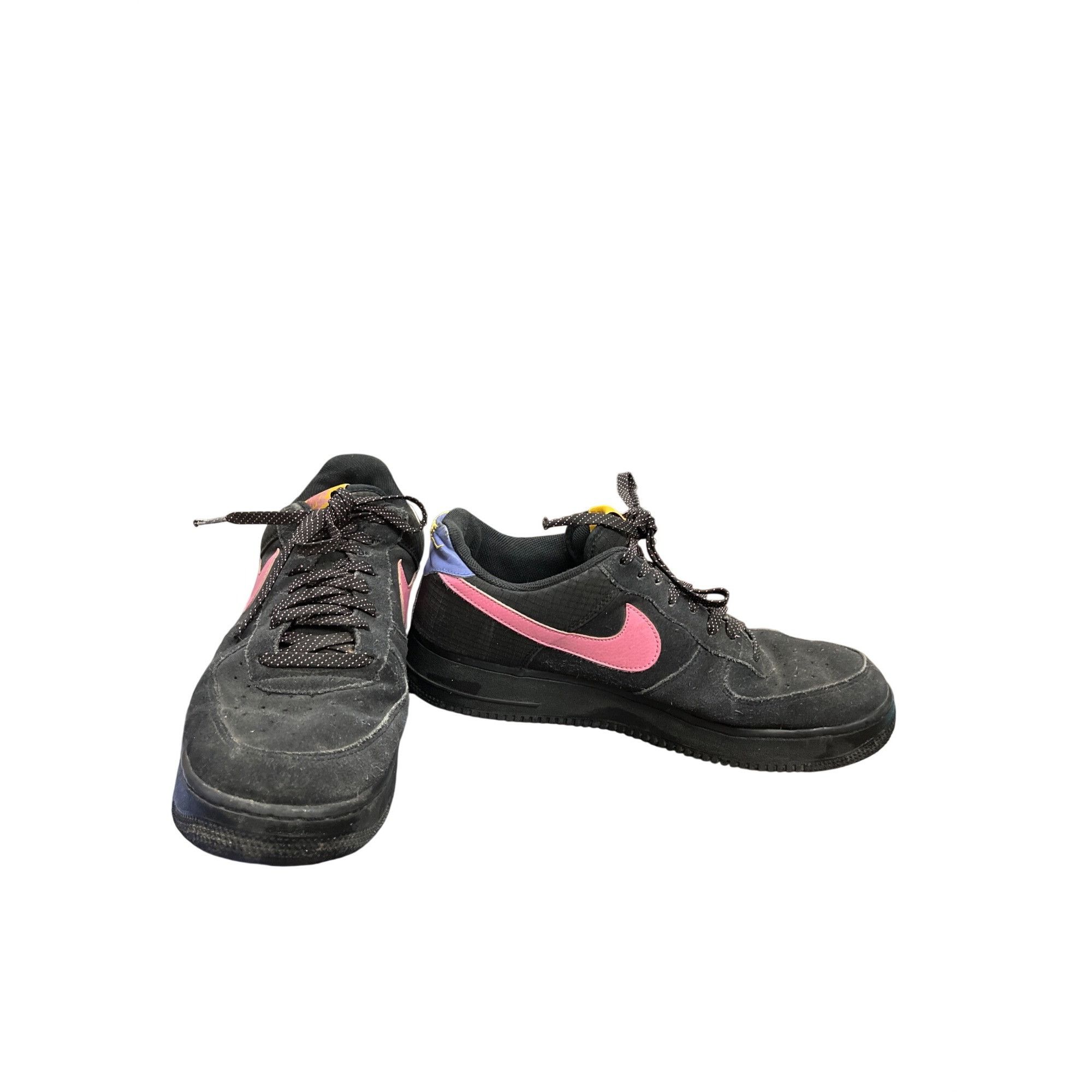 Nike Nike Air Force 1 low black pink purple yellow suede sneakers Size US 13 / EU 46 - 1 Thumbnail