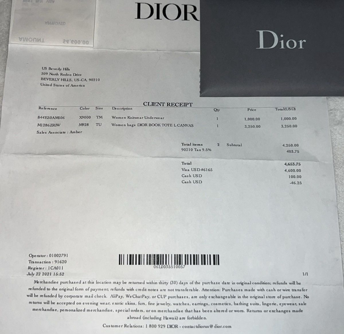 Dior Dior Book Tote, Large Size ONE SIZE - 8 Thumbnail