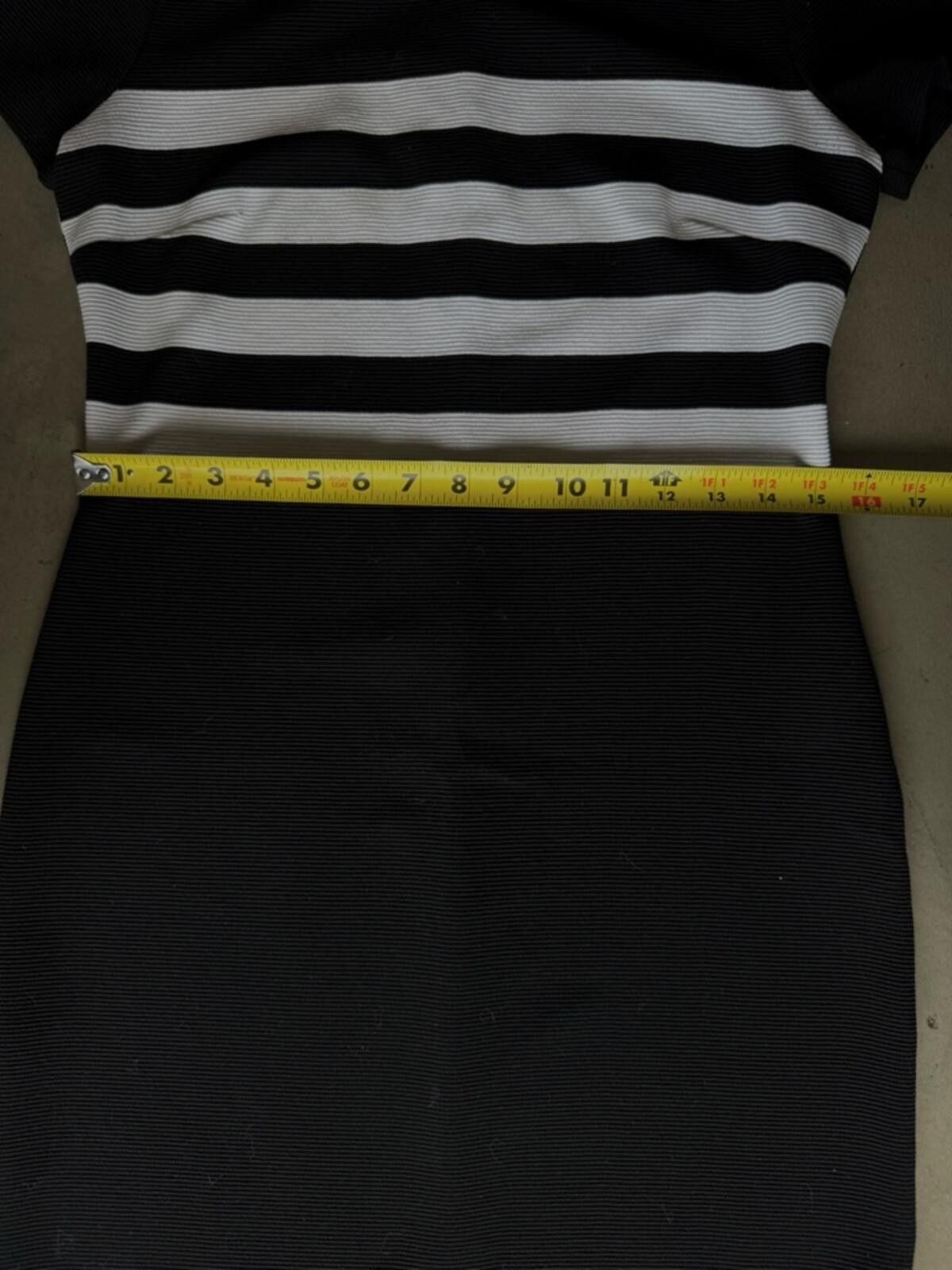 Michael Kors Michael Kors / Stripe Ribbed Midi Dress / Black White Size M / US 6-8 / IT 42-44 - 6 Thumbnail