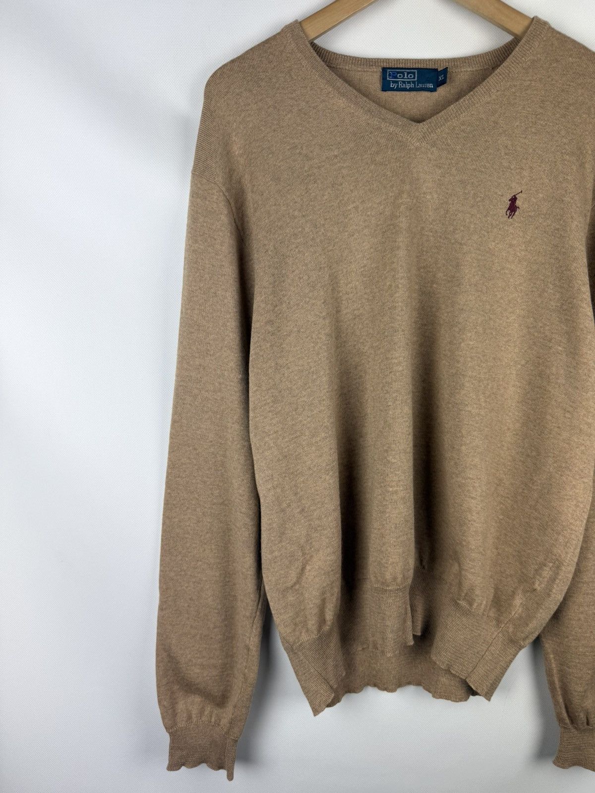 Polo Ralph Lauren Polo By Ralph Lauren Vintage Wool V-neck Sweater Pullover Size US XL / EU 56 / 4 - 2 Thumbnail