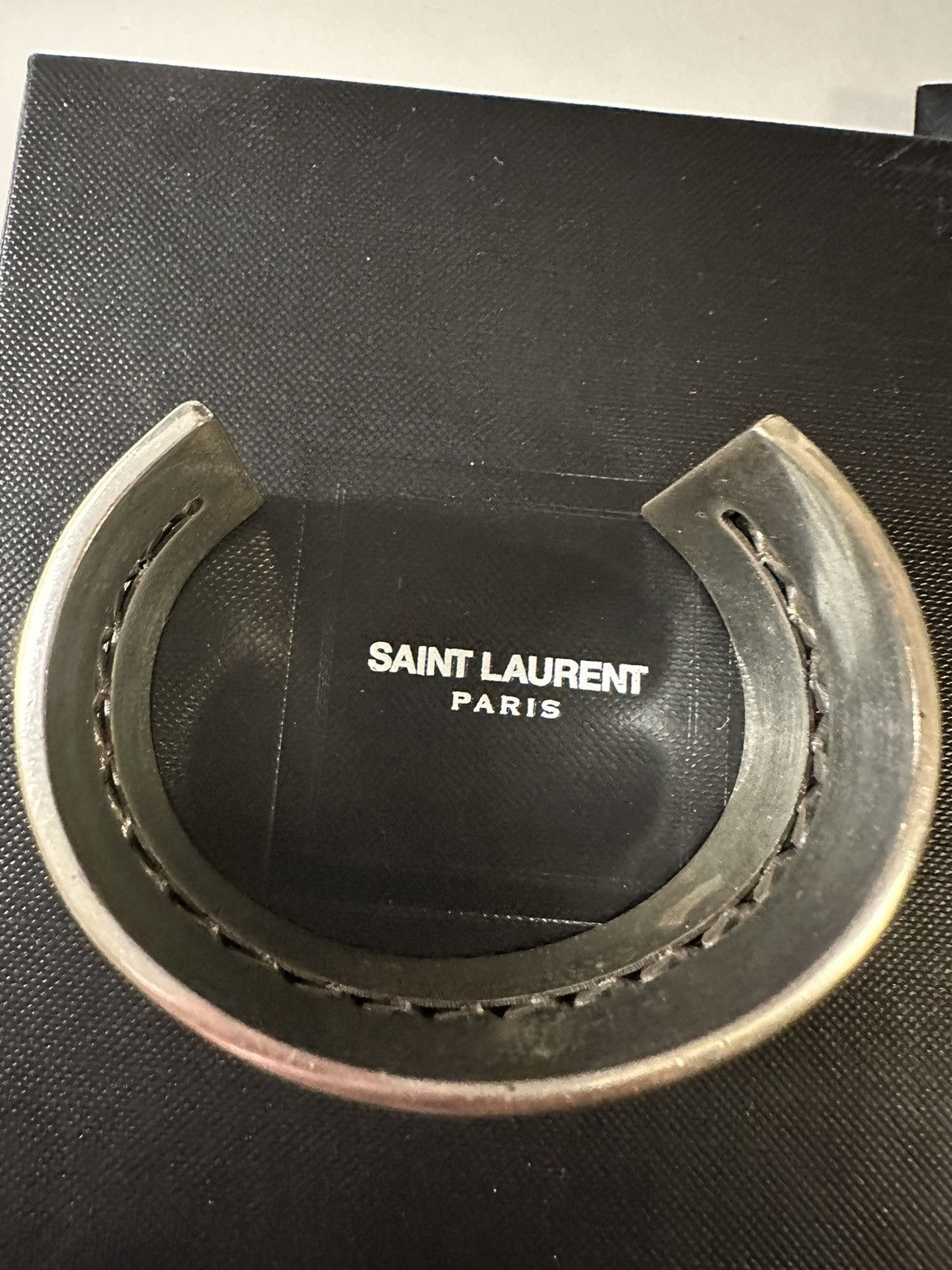 Saint Laurent Paris Saint Laurent ss15 psych rock silver bracelet Size ONE SIZE - 4 Thumbnail